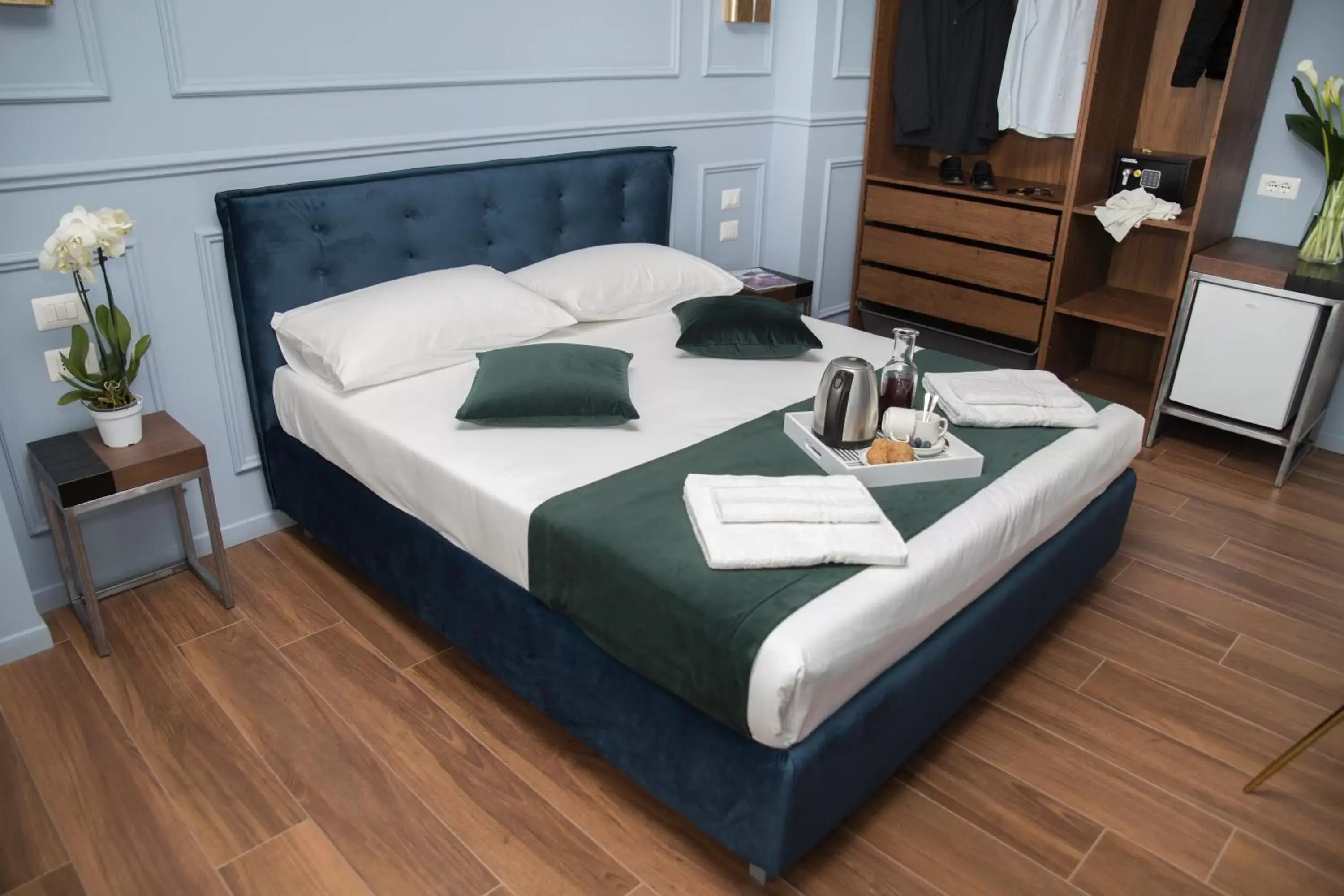 Bed in Unicum Roma Suites