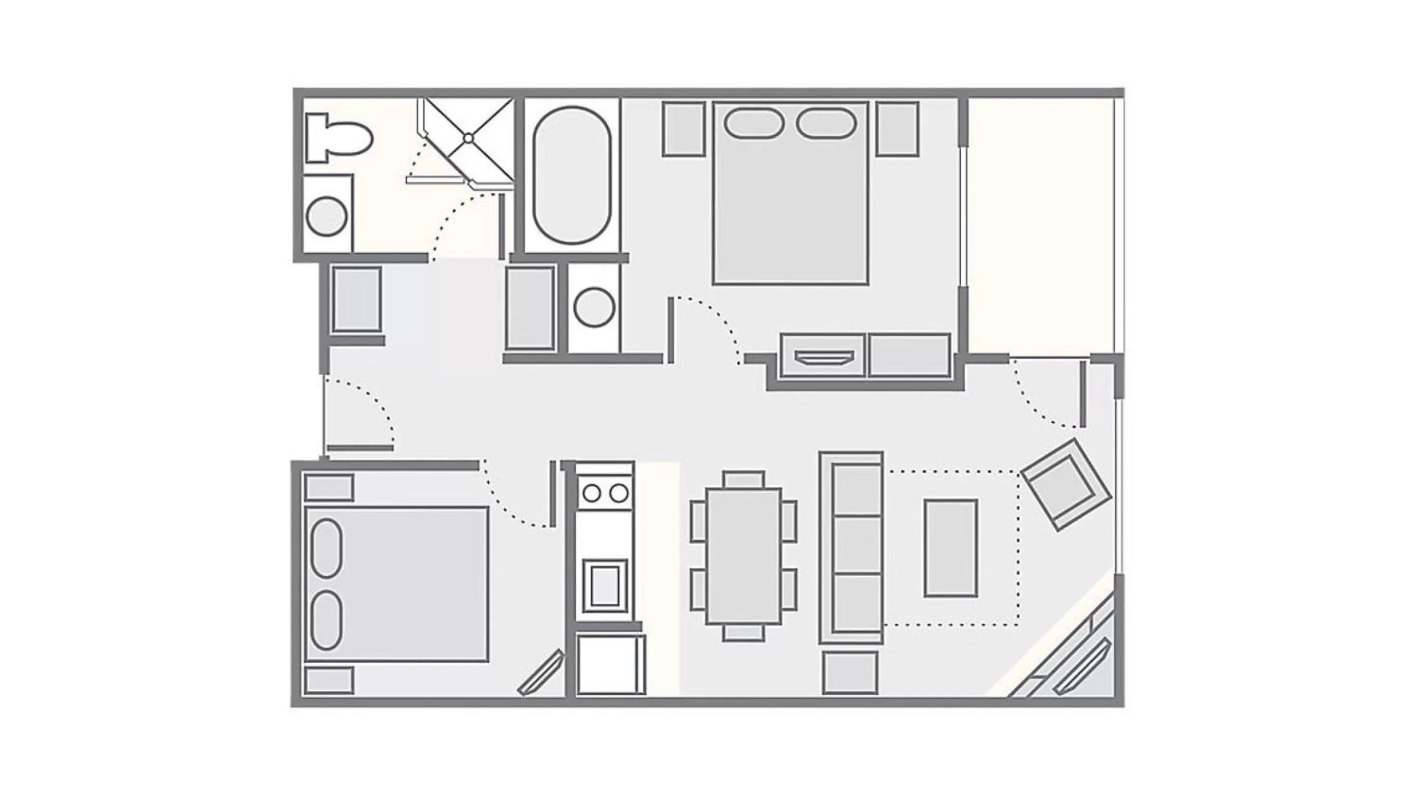Floor plan in Bluegreen Vacations Odyssey Dells Resort
