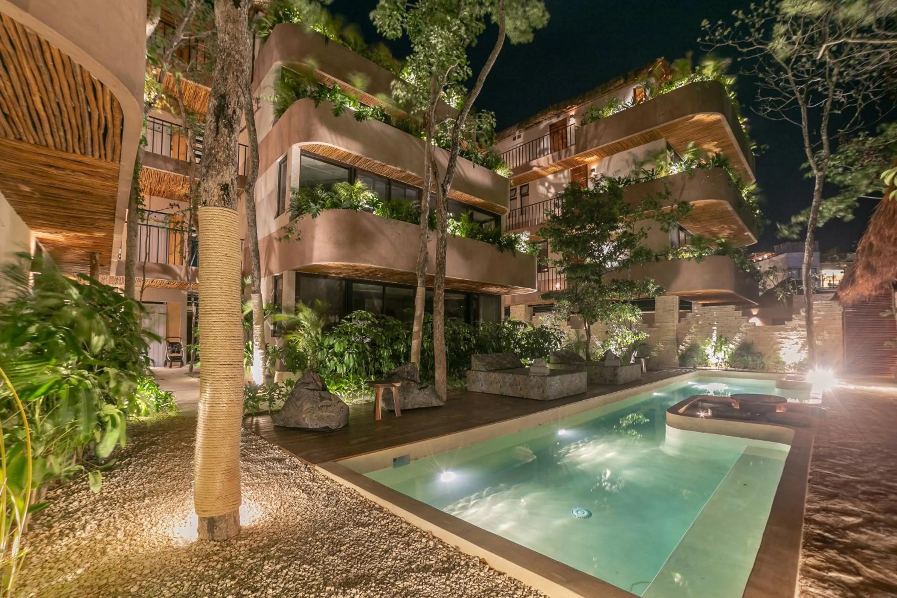 Property building in Zereno Tulum Beach Club Access