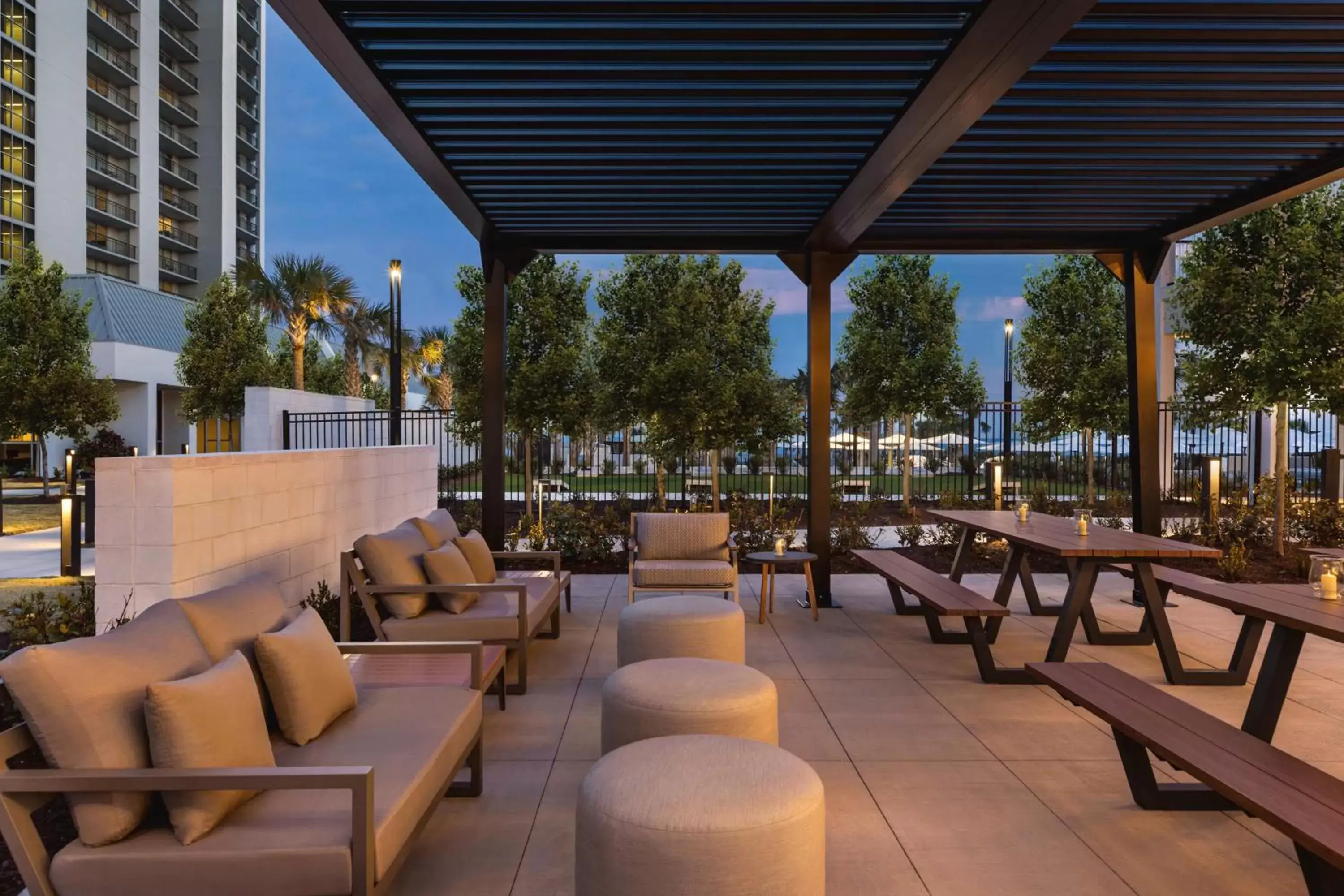 Patio in Embassy Suites by Hilton Myrtle Beach Oceanfront Resort