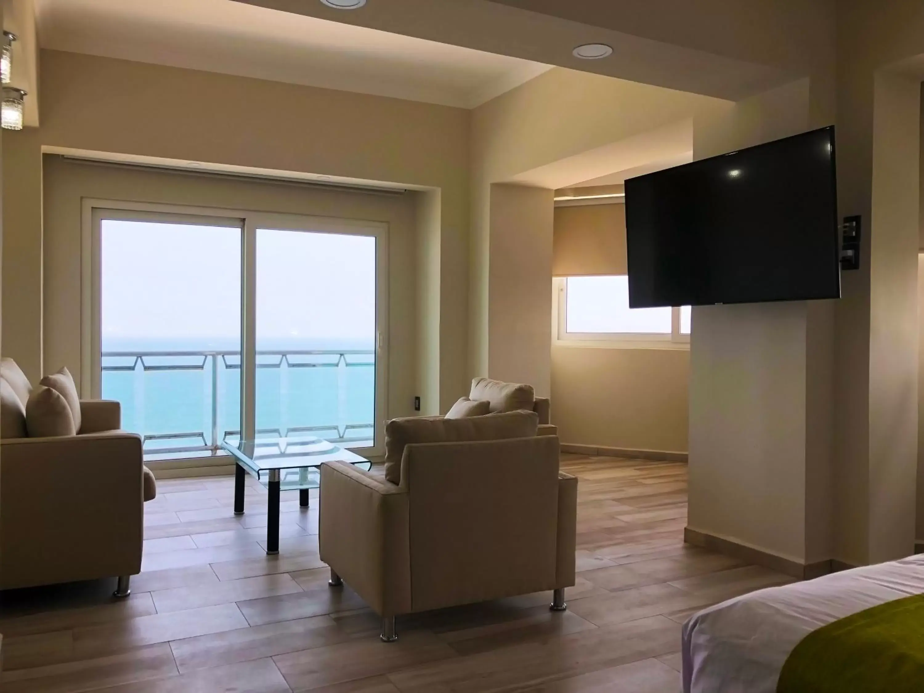 Communal lounge/ TV room, TV/Entertainment Center in Hotel Lois Veracruz