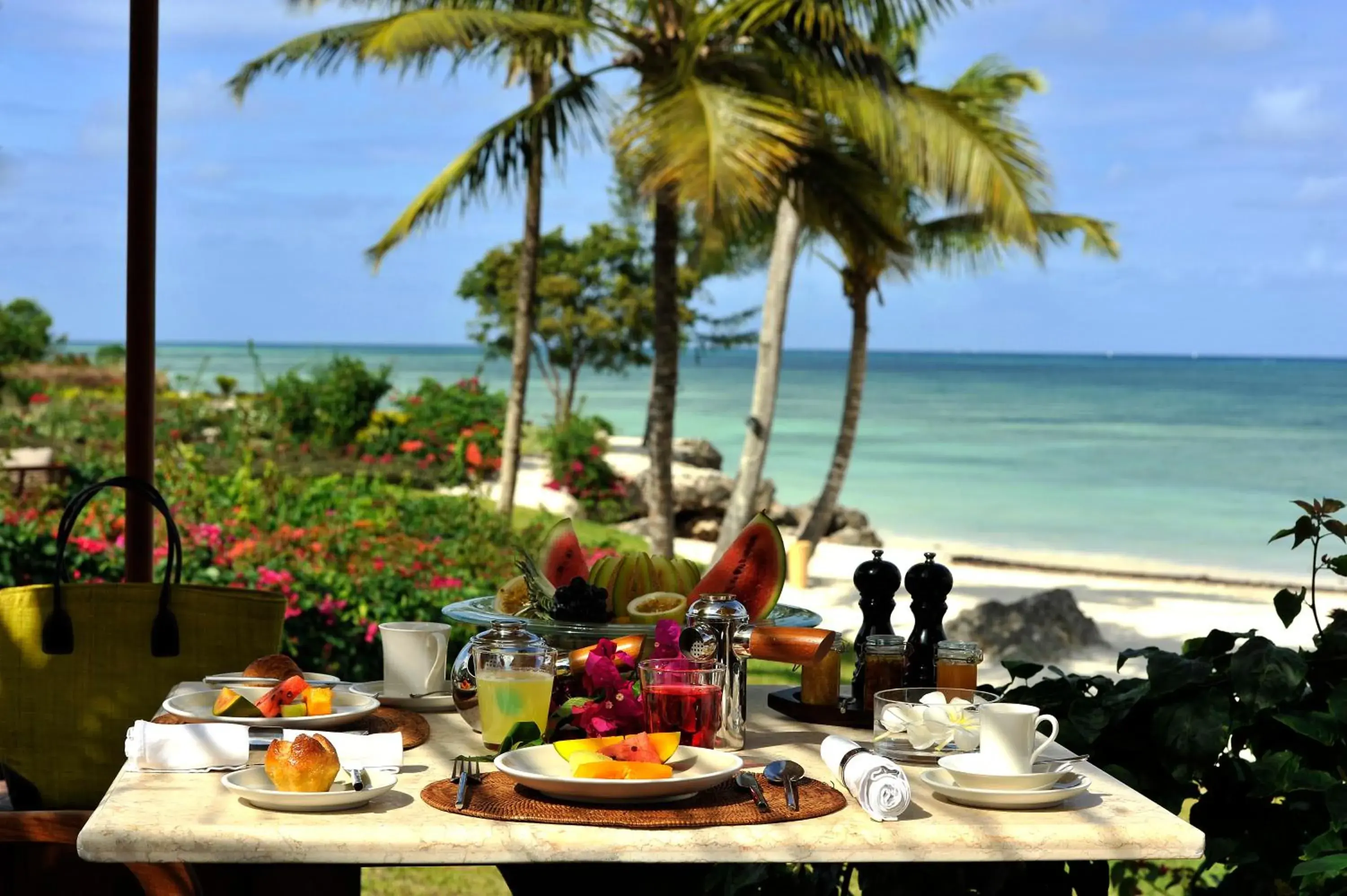 Continental breakfast in The Residence Zanzibar