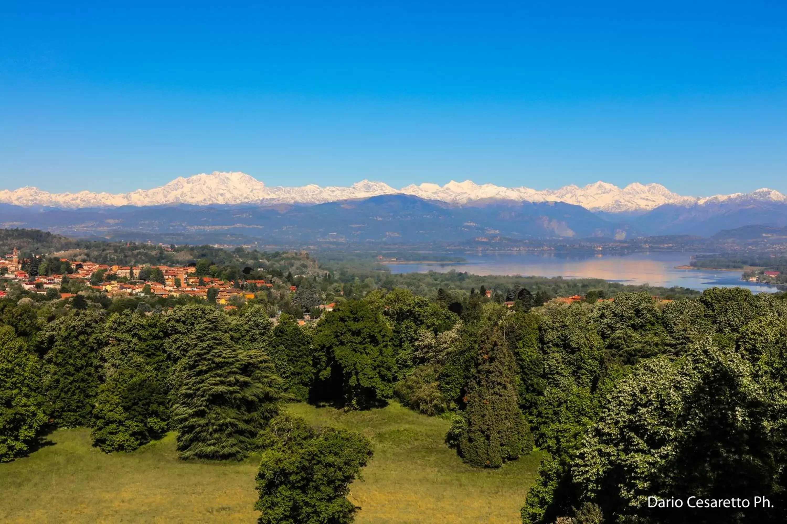 Natural landscape, Bird's-eye View in Villa Cagnola