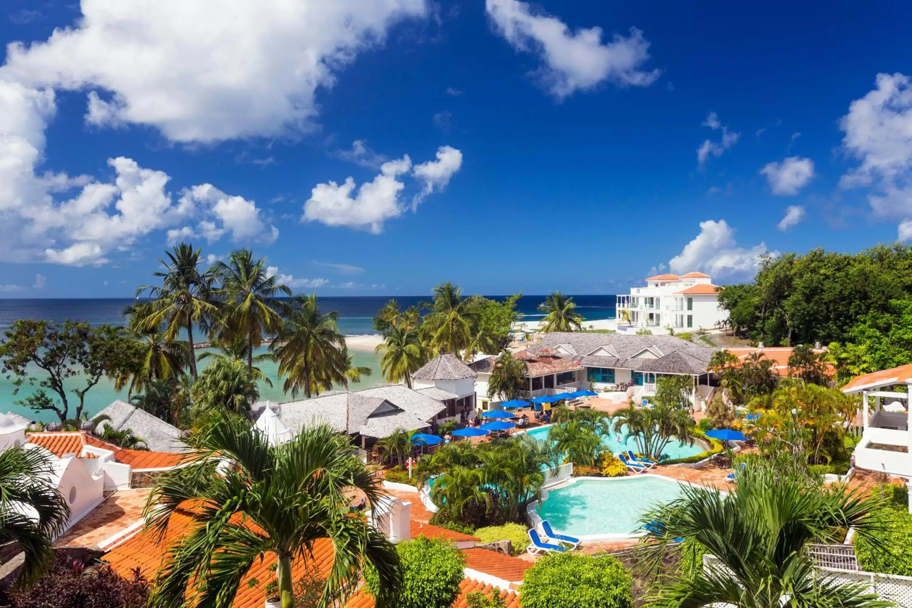 Bird's eye view, Pool View in Windjammer Landing Villa Beach Resort