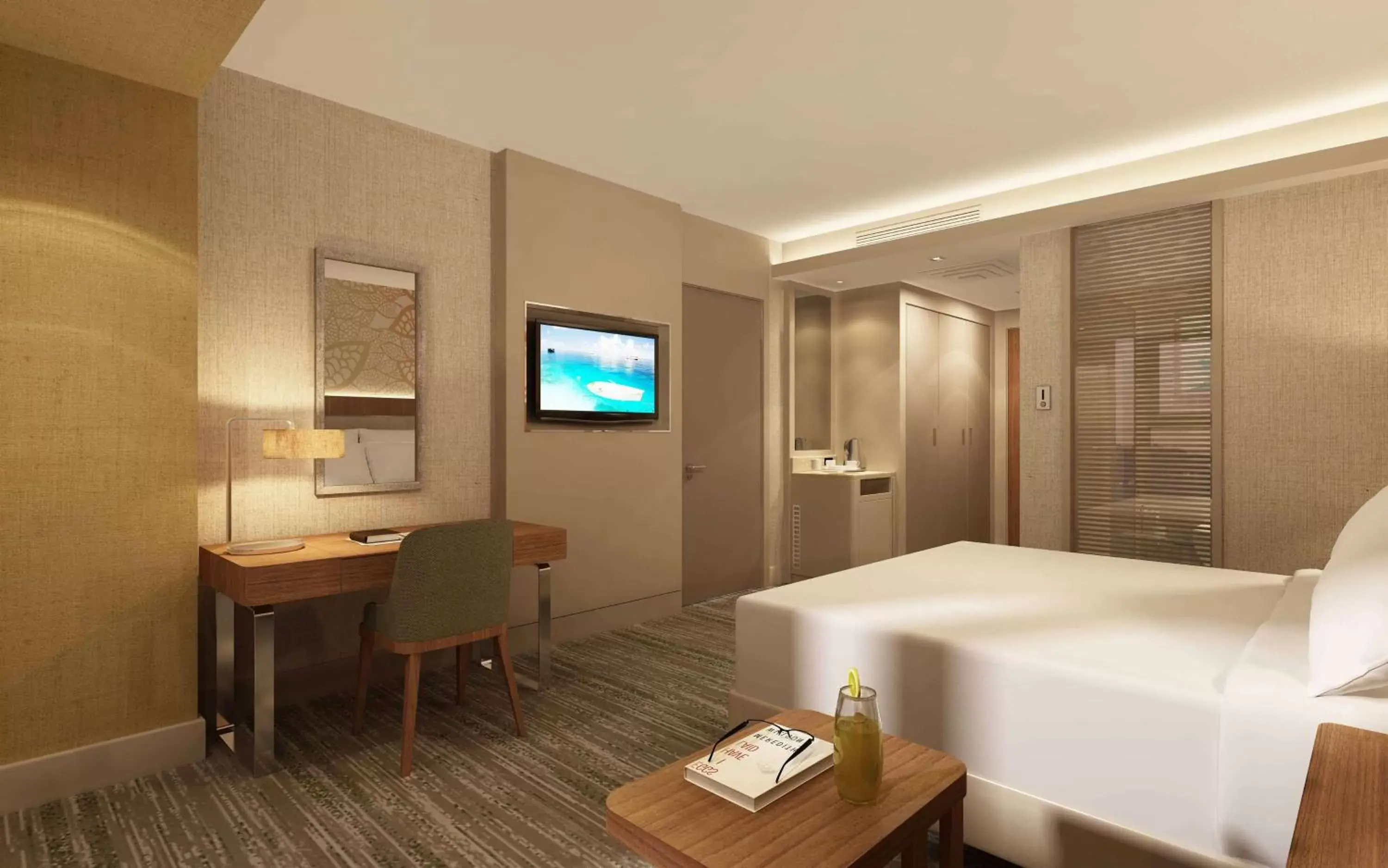 Bedroom, TV/Entertainment Center in DoubleTree By Hilton Skopje