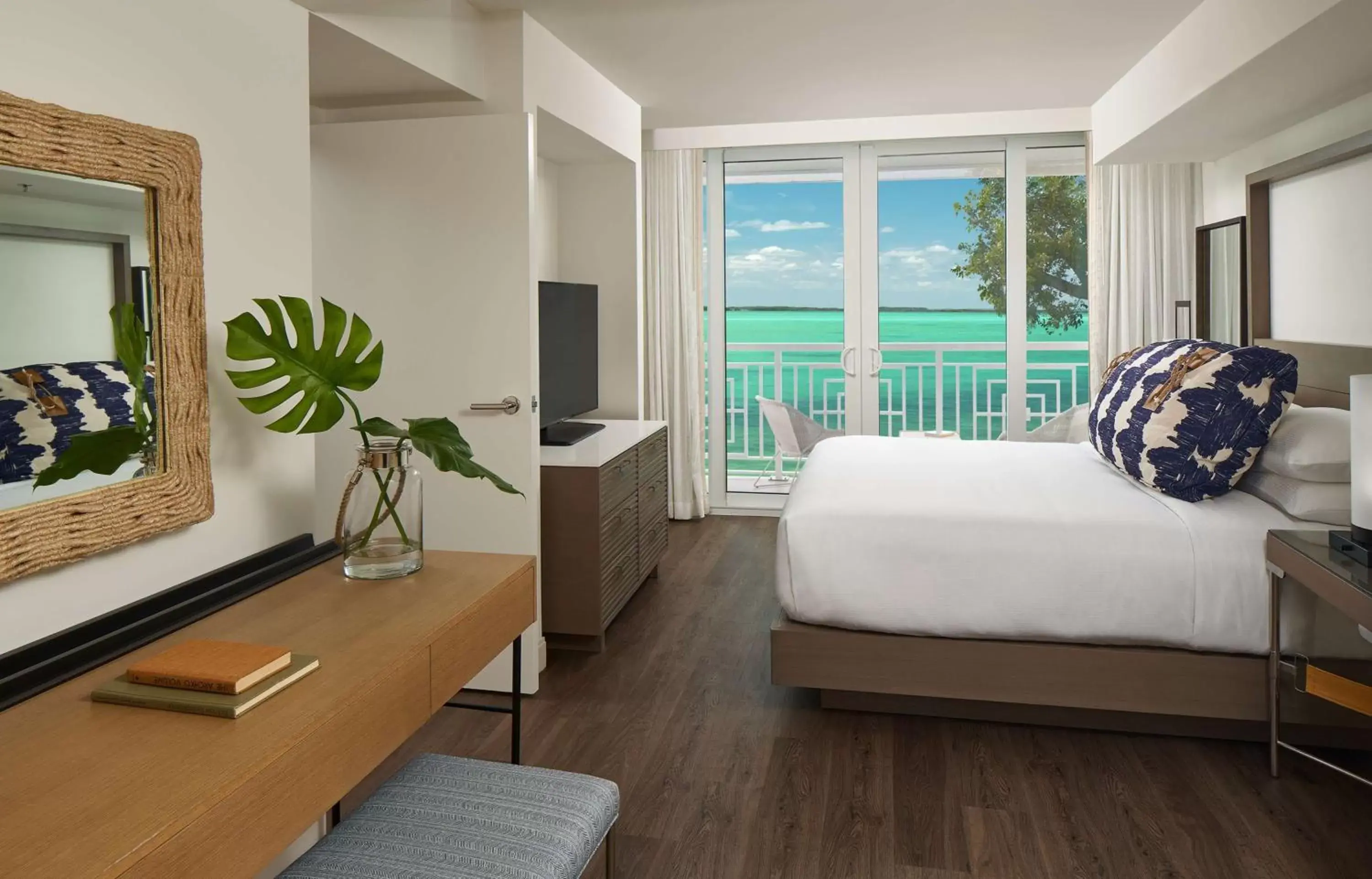 Bed, Sea View in Baker's Cay Resort Key Largo, Curio Collection By Hilton
