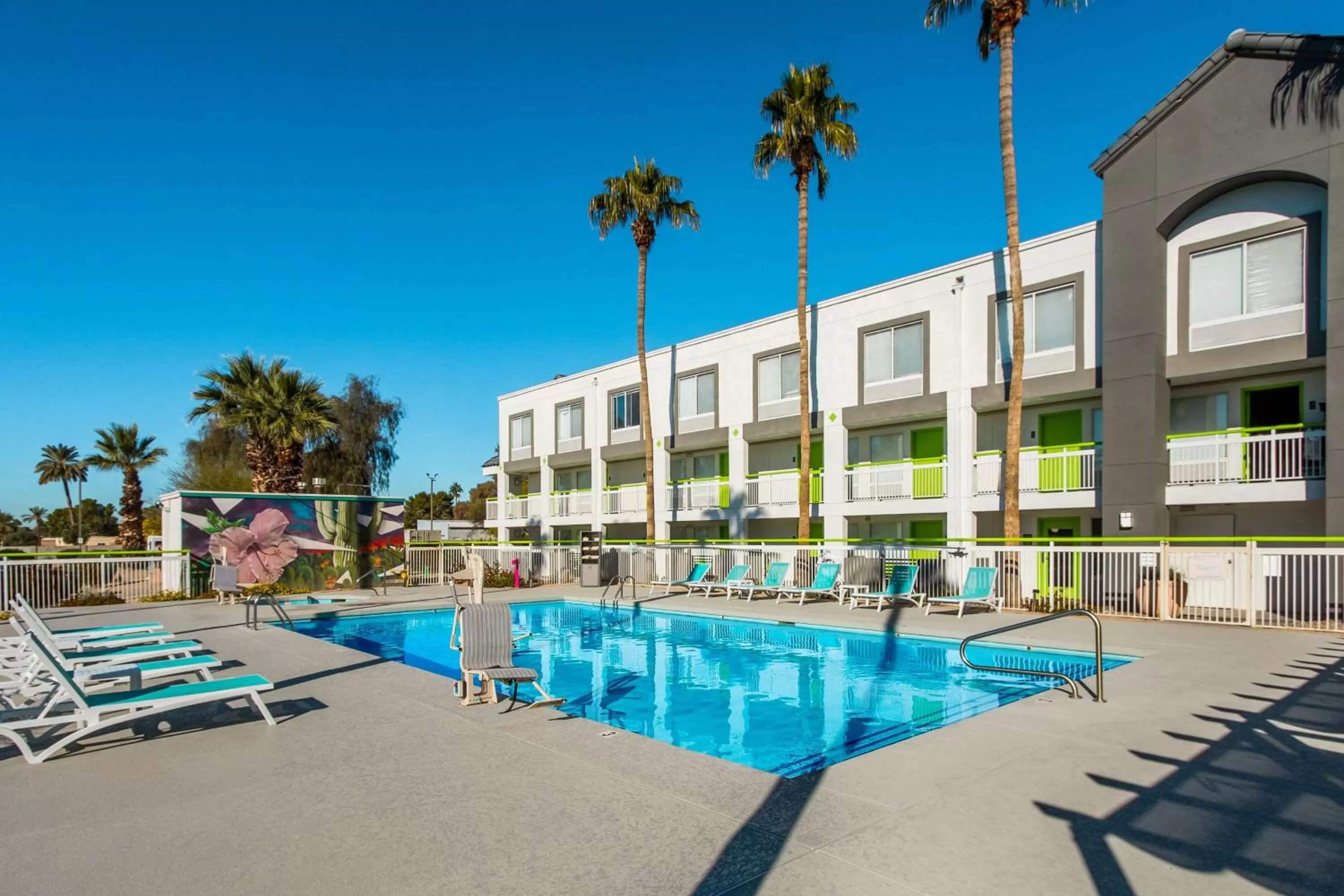 Pool view in SureStay Plus Hotel by Best Western Scottsdale North