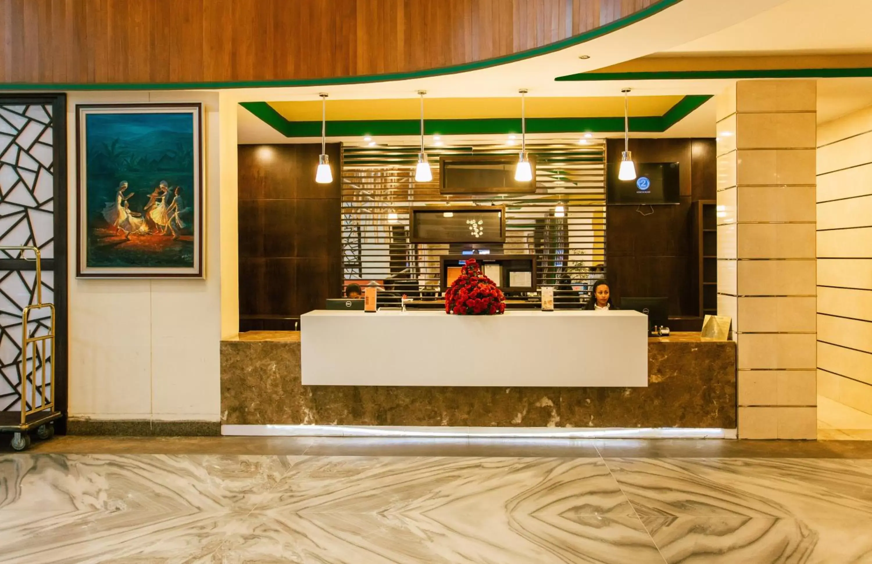 Lobby or reception in Azzeman Hotel
