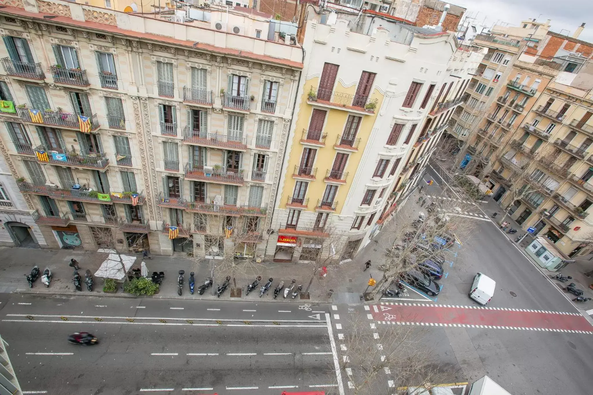Street view in Yeah Barcelona Hostel