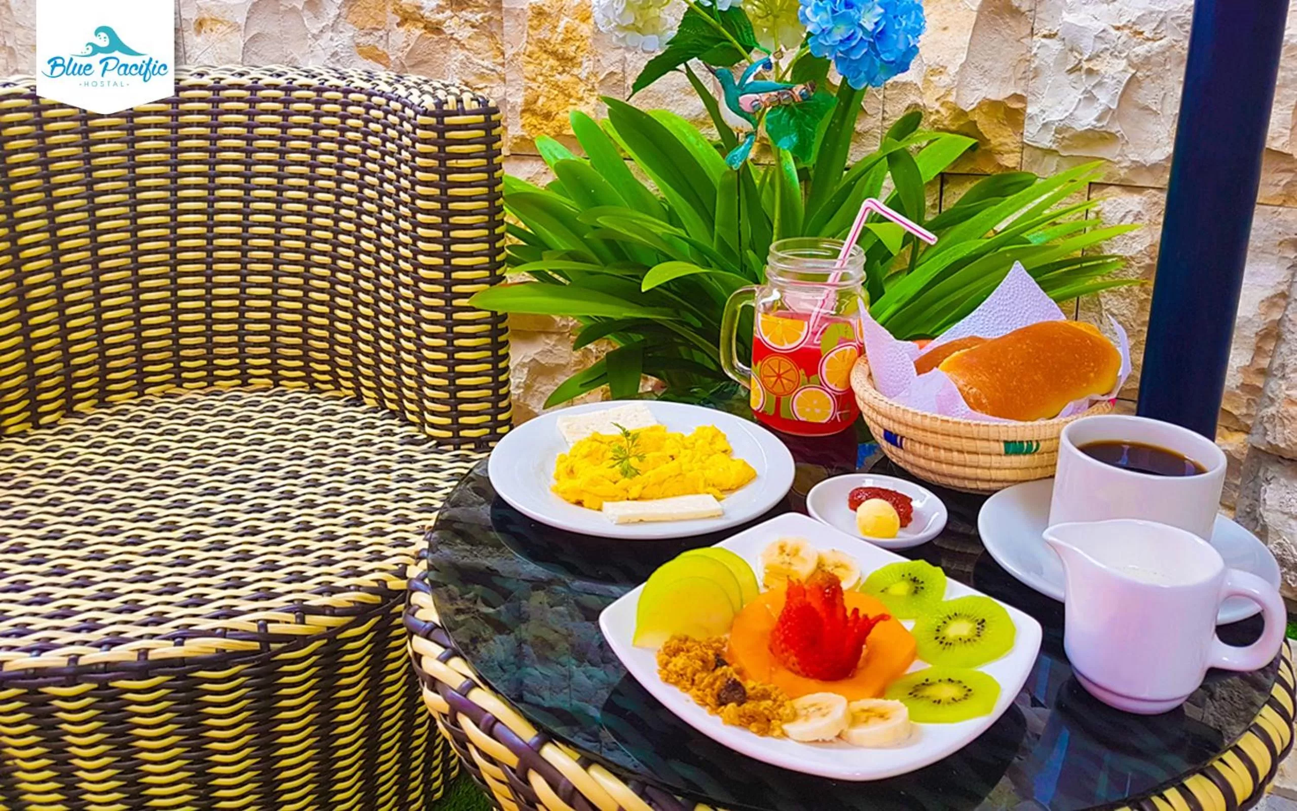 Food close-up in Hostal Blue Pacific