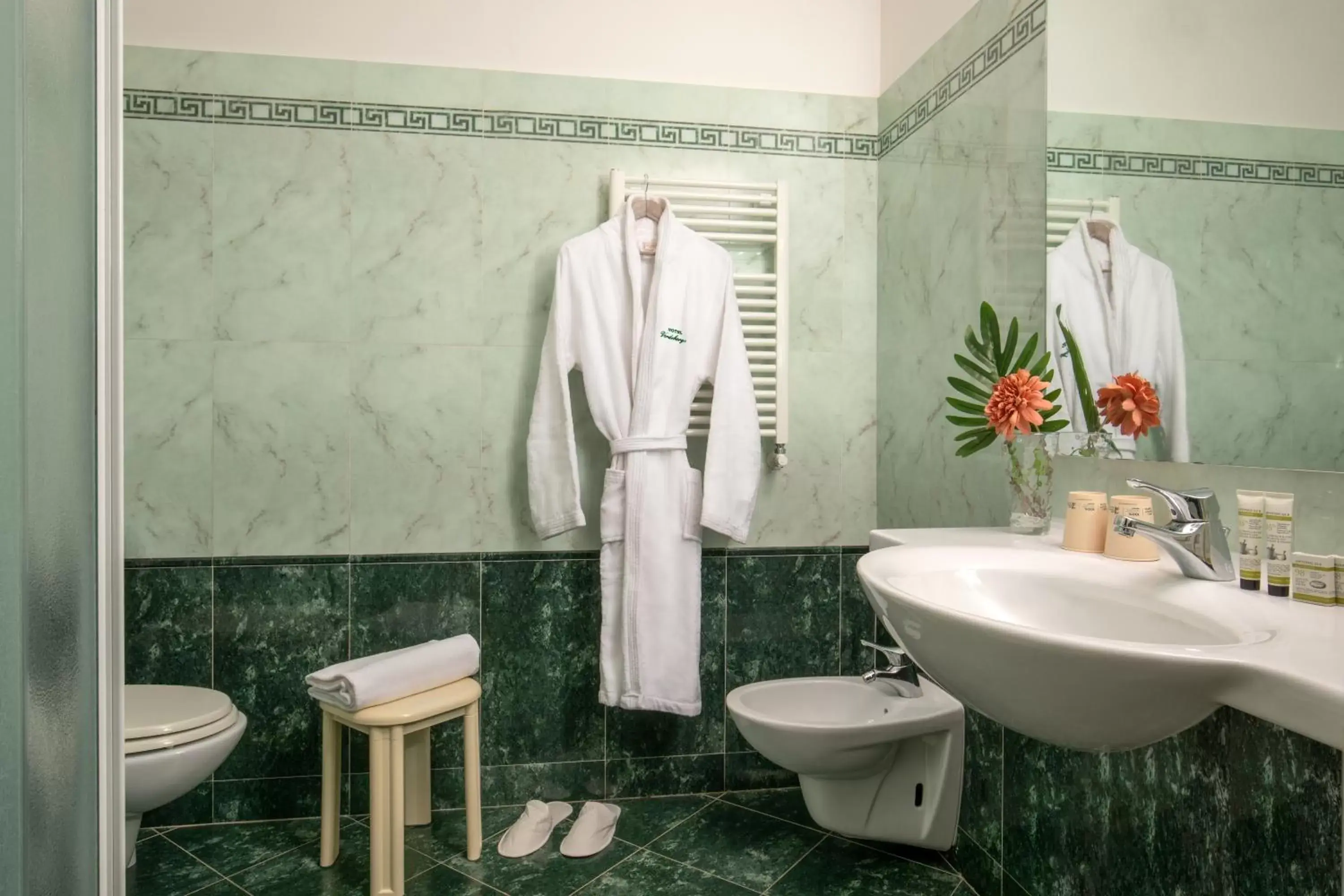 Shower, Bathroom in Hotel Verdeborgo