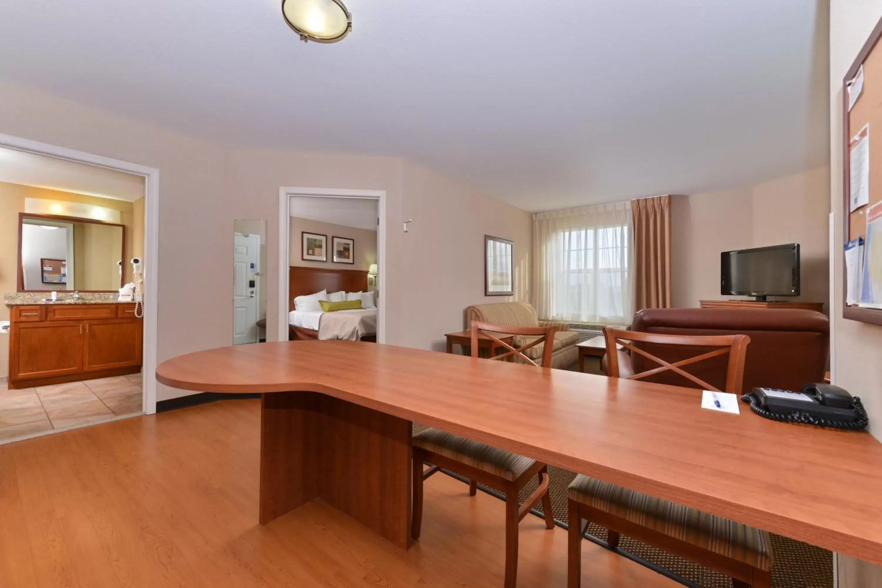 Bedroom in Candlewood Suites Elmira Horseheads, an IHG Hotel