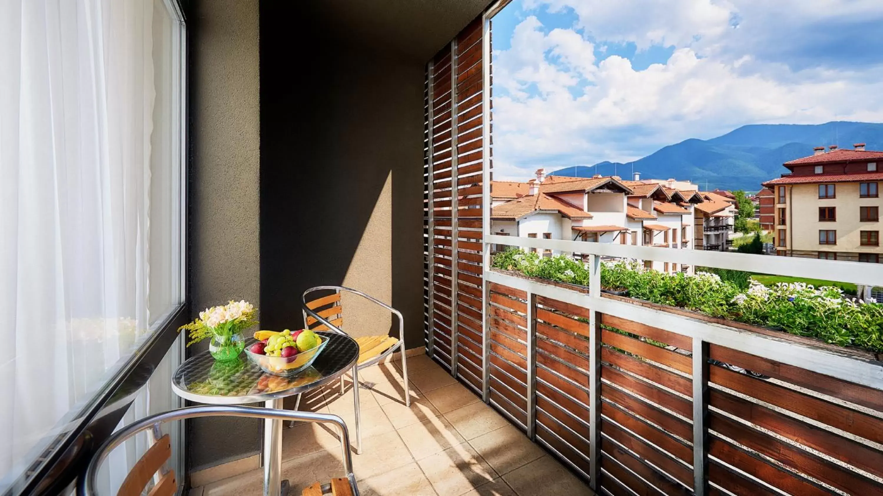 Balcony/Terrace in Lucky Bansko Aparthotel SPA & Relax