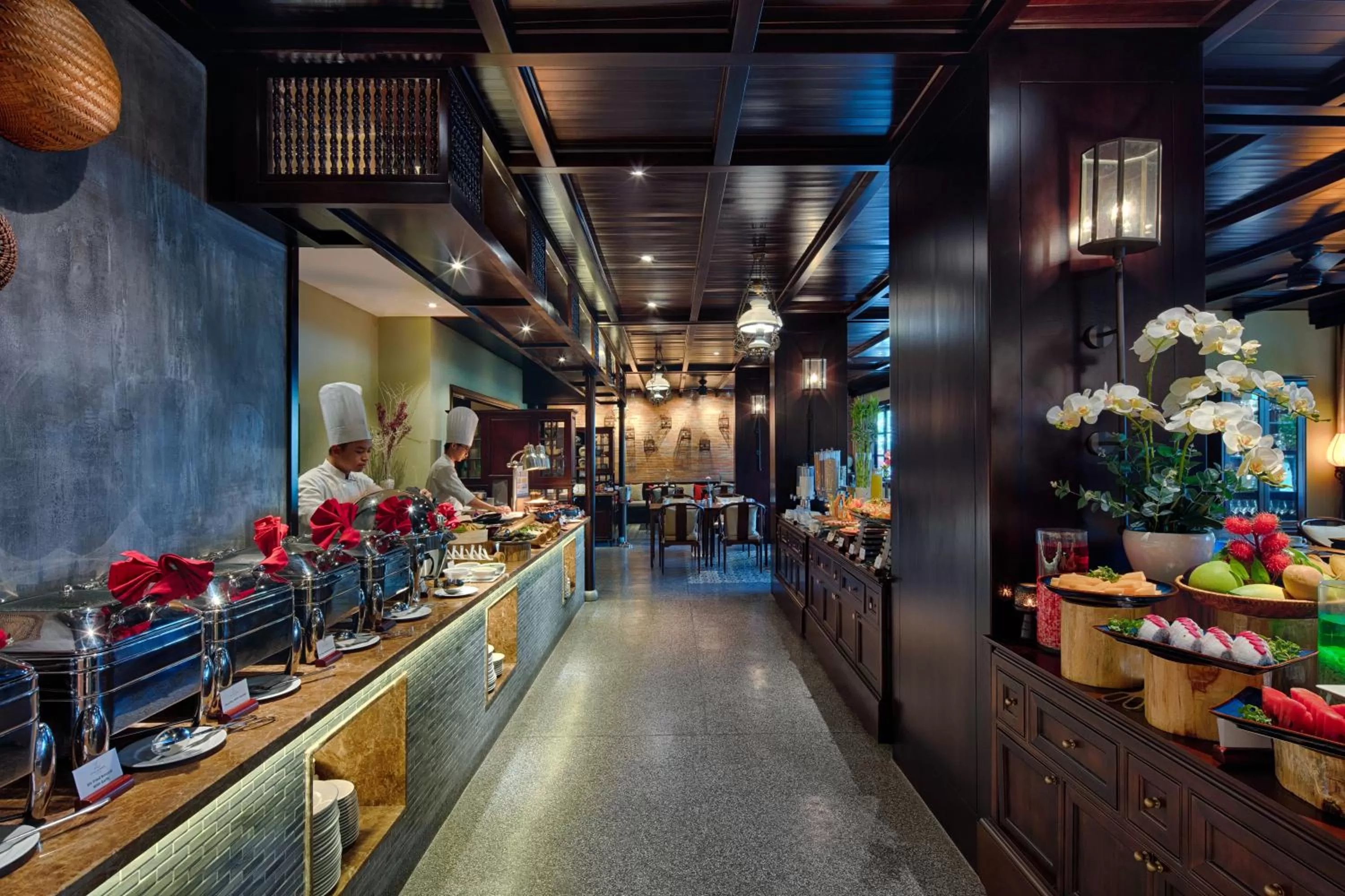 Buffet breakfast in Little Riverside Hoi An . A Luxury Hotel & Spa