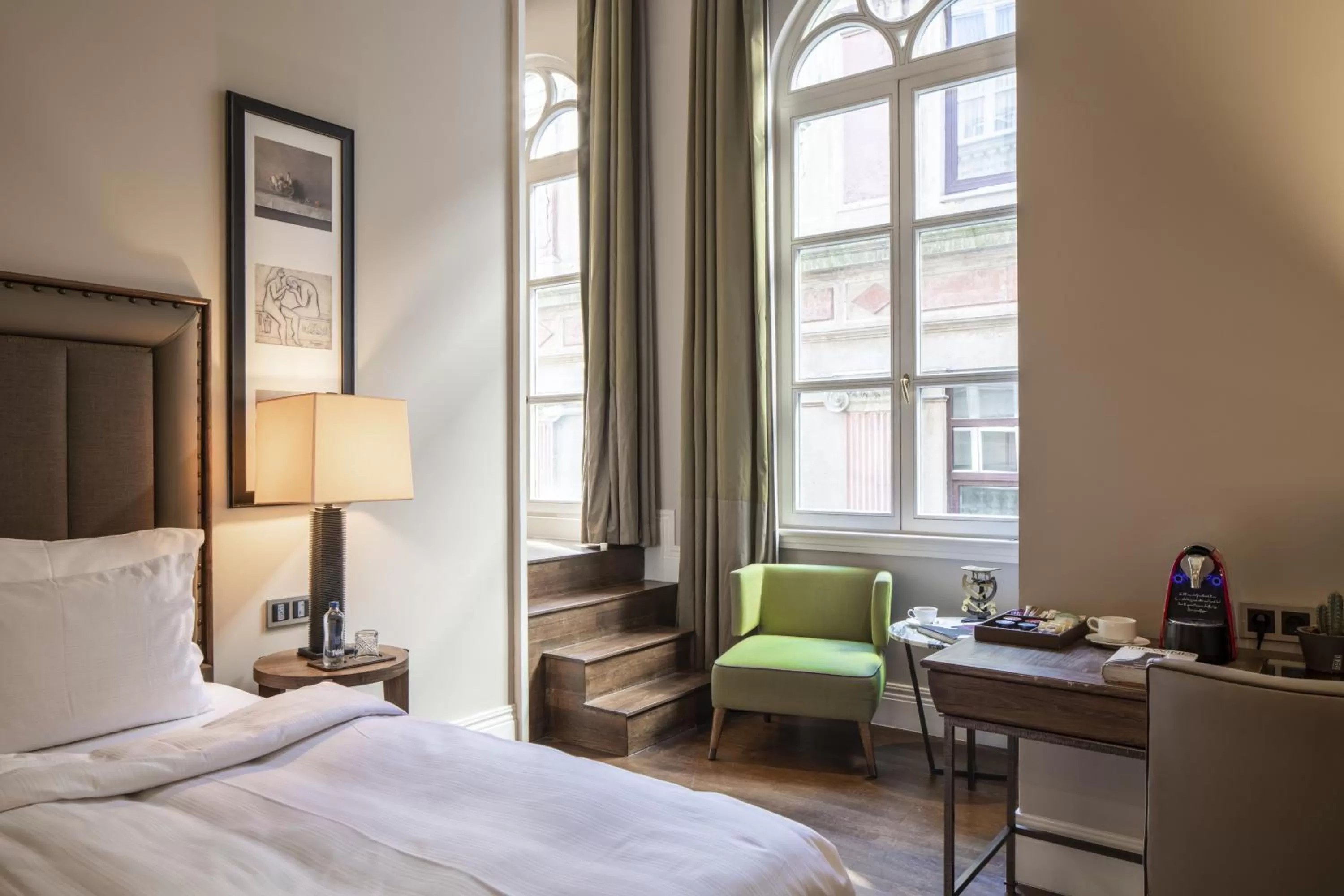 Bed in The Bank Hotel Istanbul, a Member of Design Hotels