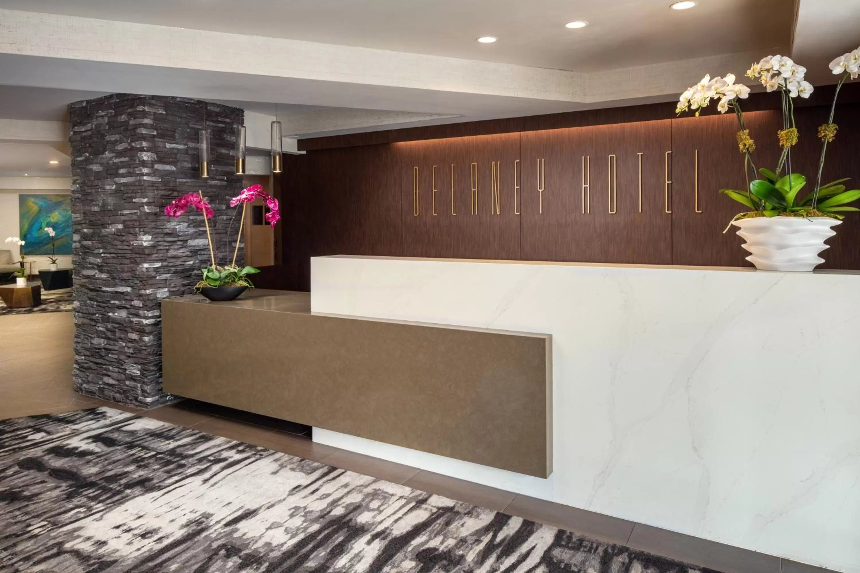 Lobby or reception in The Delaney Hotel