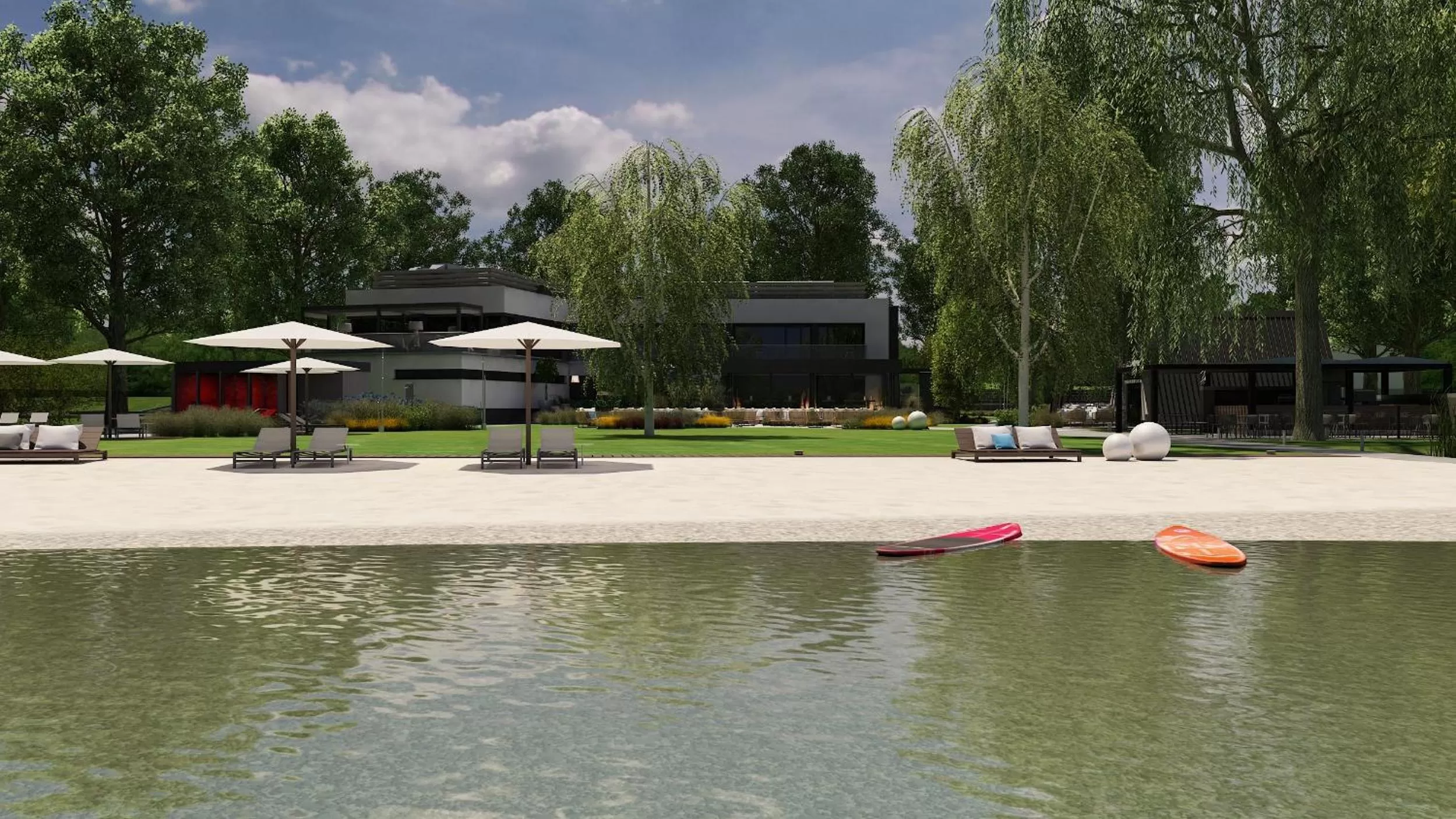 Beach in Donautica Hotel & Restaurant