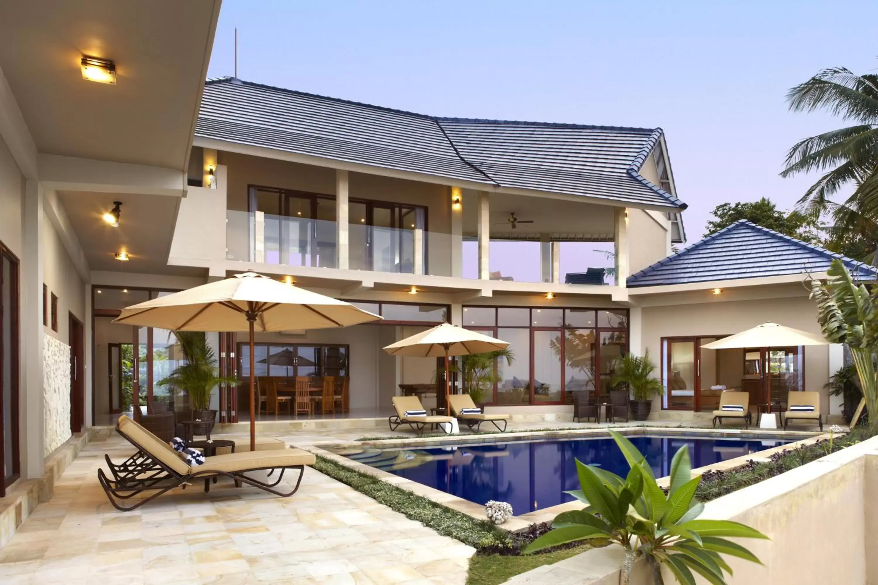 Grand Four-Bedroom Beachfront Villa with Private Pool in The Lovina