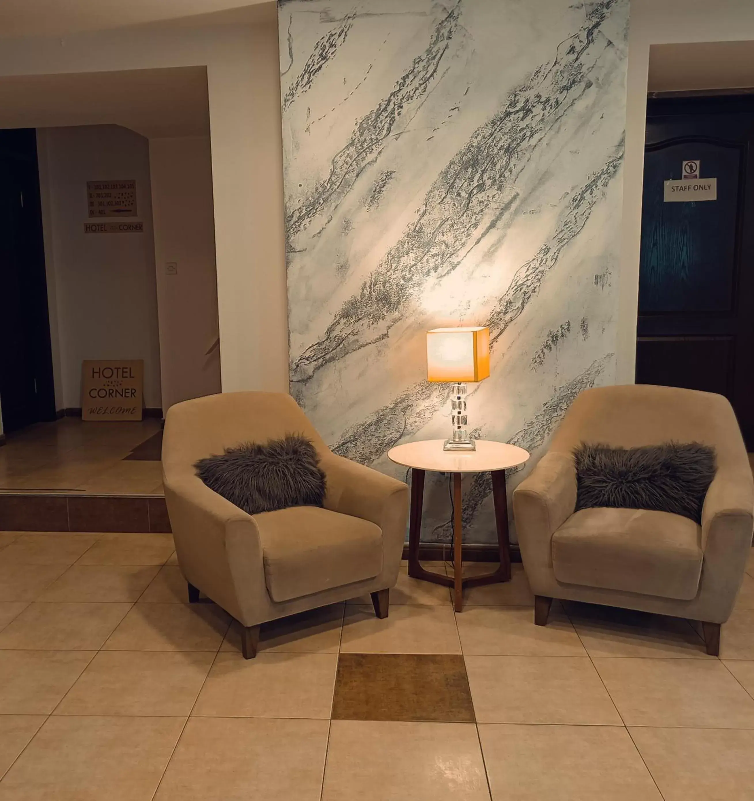 Lobby or reception, Seating Area in Hotel Corner