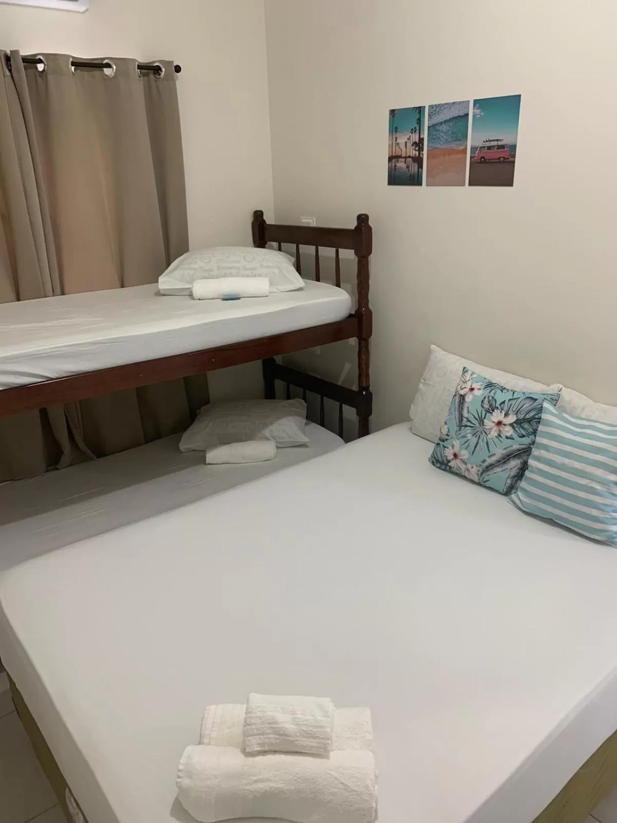 Bed in Pousada Recanto Som do Mar