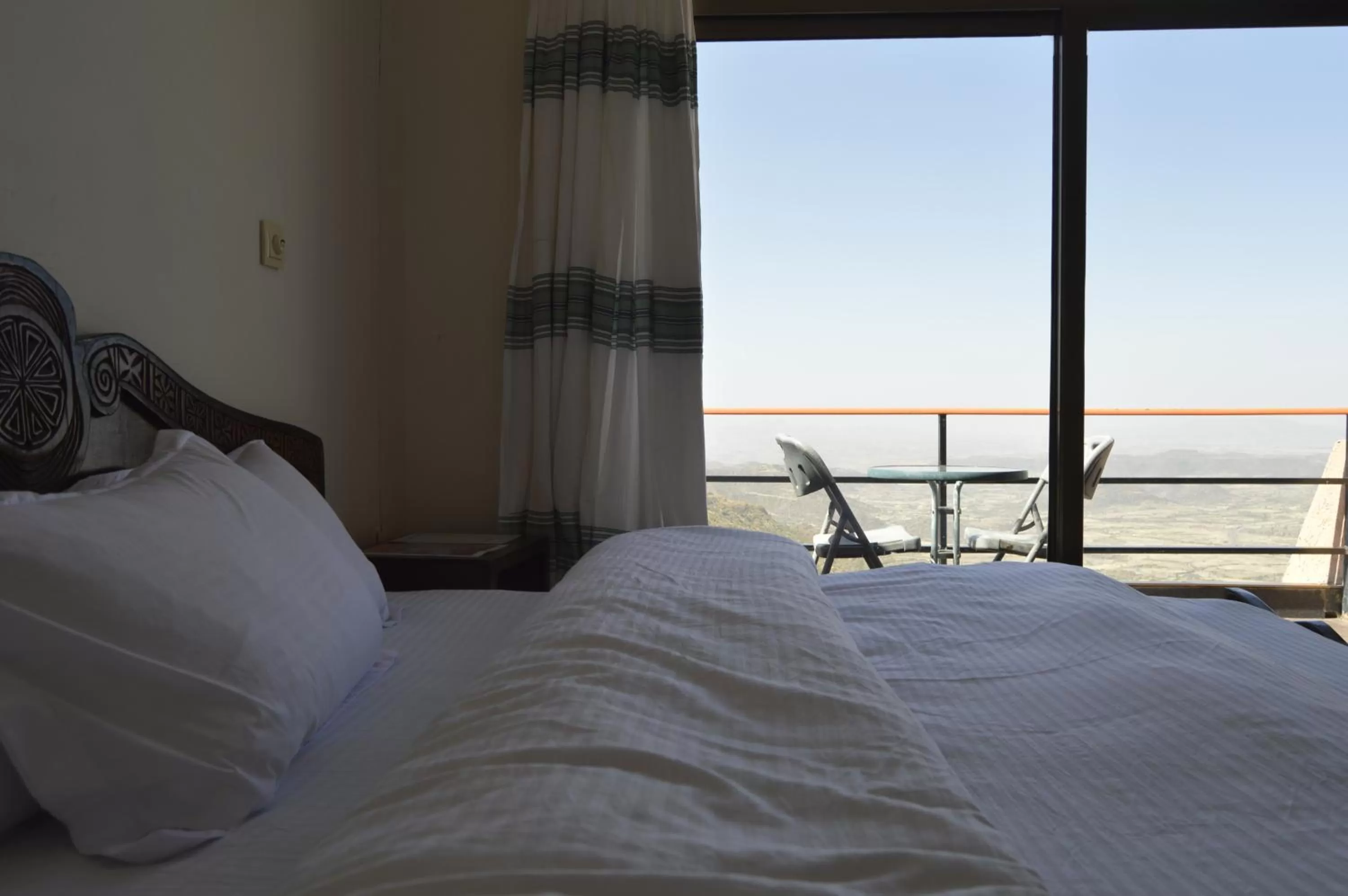 Bathroom, Bed in Panoramic View Hotel