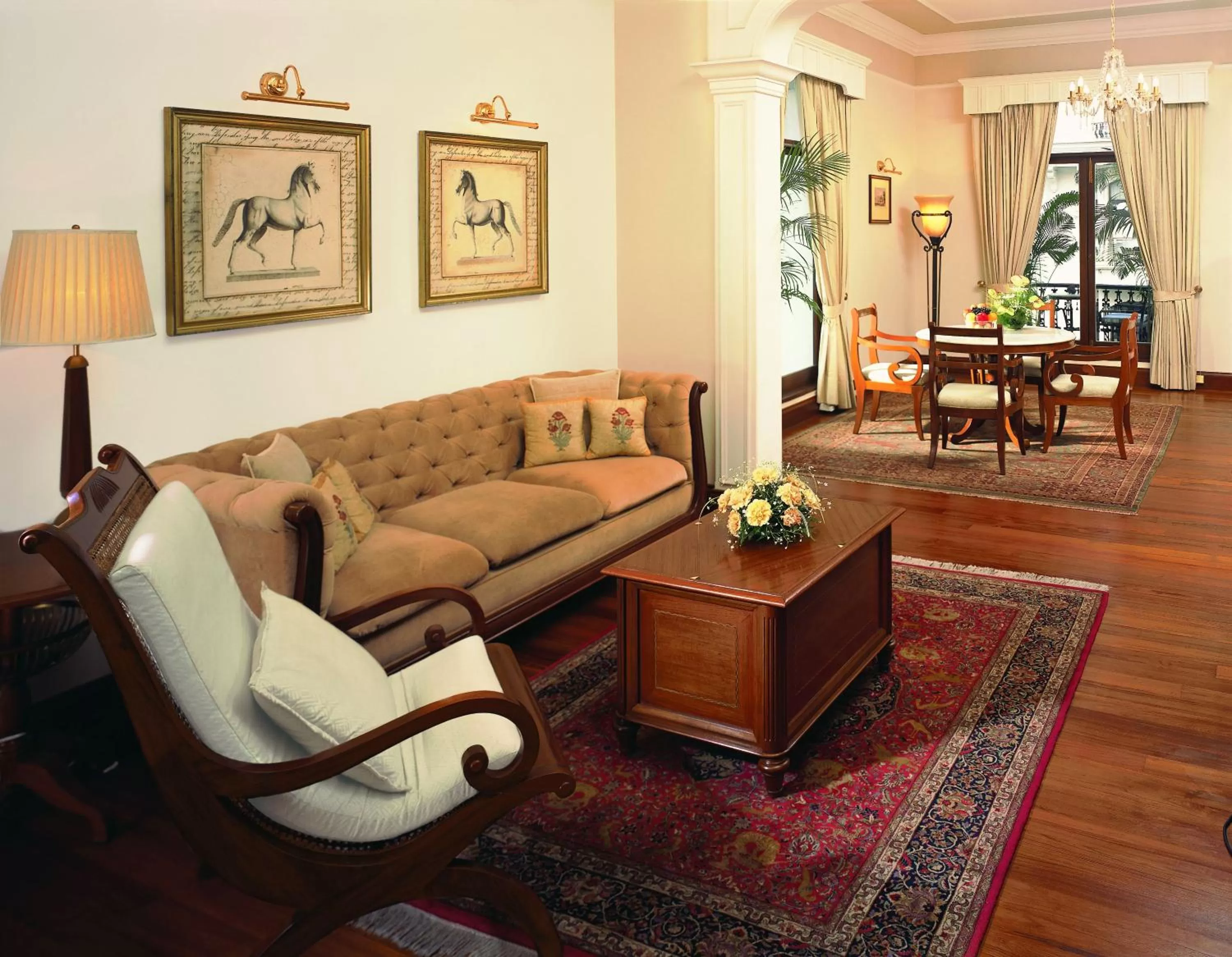 Seating area in The Oberoi Grand Kolkata