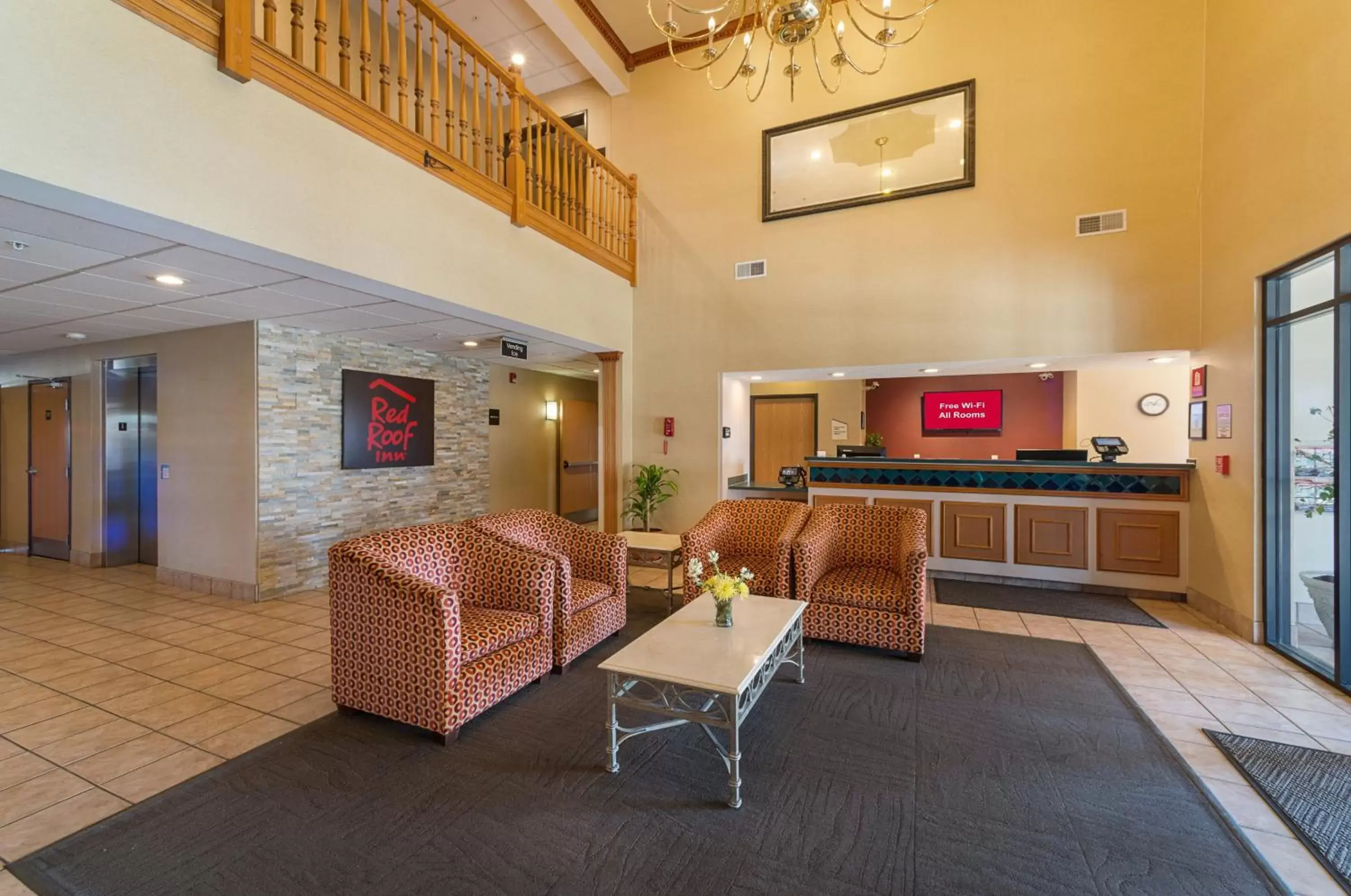 Lobby or reception, Lobby/Reception in Red Roof Inn St Louis - Troy, IL