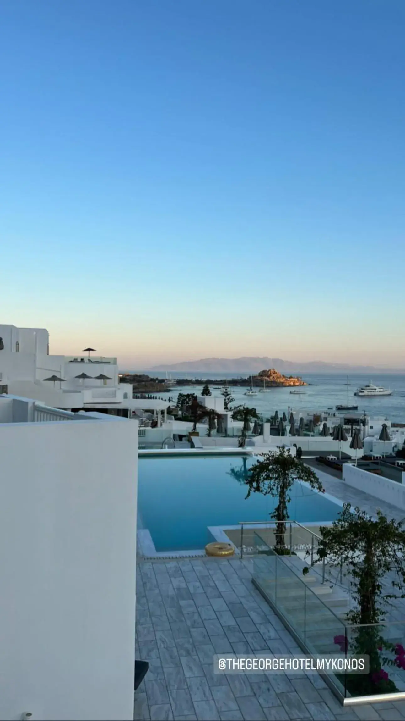 Pool View in The George Hotel Mykonos