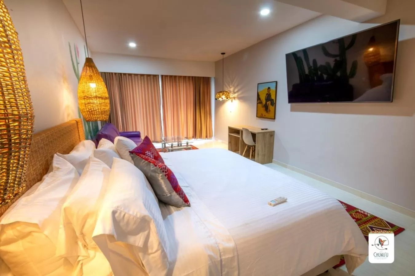 TV and multimedia, Bed in Hotel Boutique Casa chunuu Santa Marta