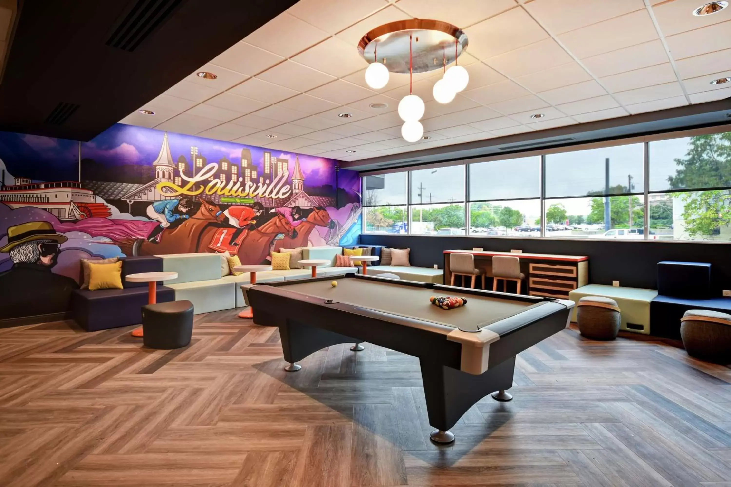 Lobby or reception, Billiards in Tru By Hilton Louisville Airport