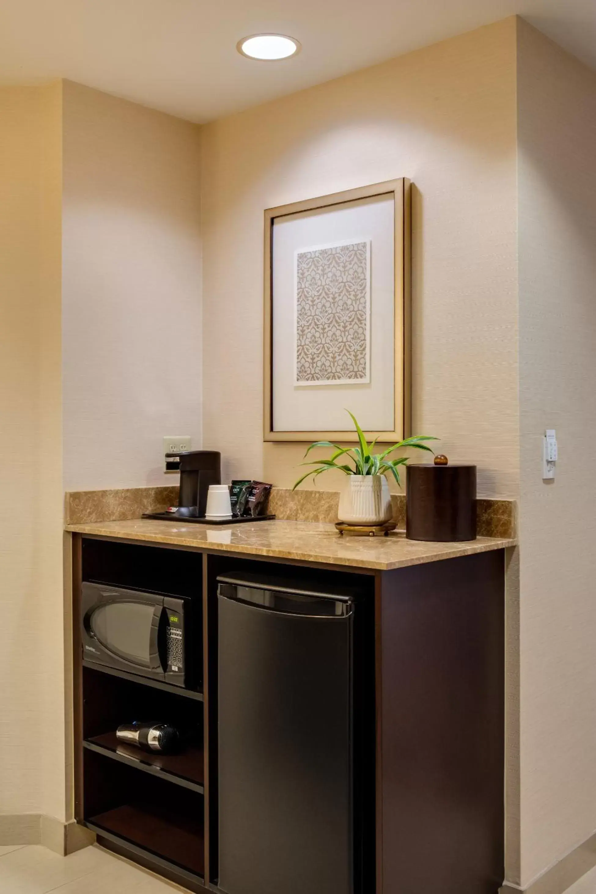 Coffee/tea facilities, Kitchen/Kitchenette in Ayres Hotel Fountain Valley