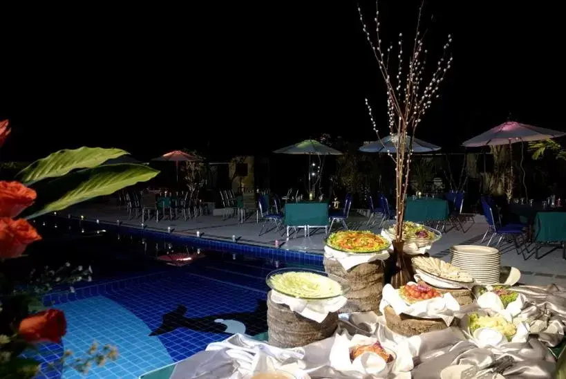 Night, Swimming Pool in Kuiburi Hotel & Resort