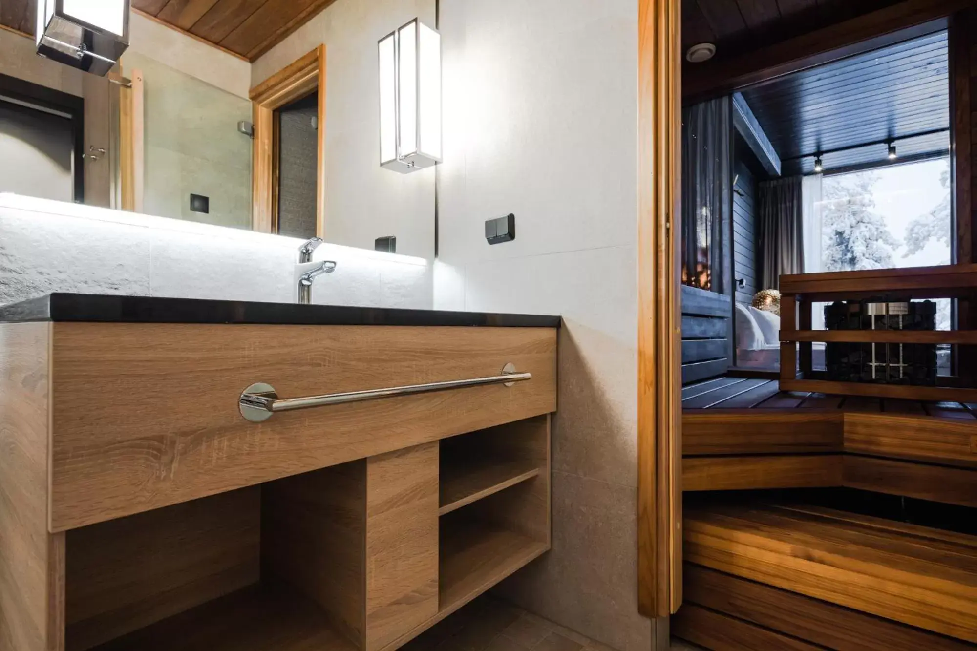 Sauna, Bathroom in Lapland Hotels Sky Ounasvaara