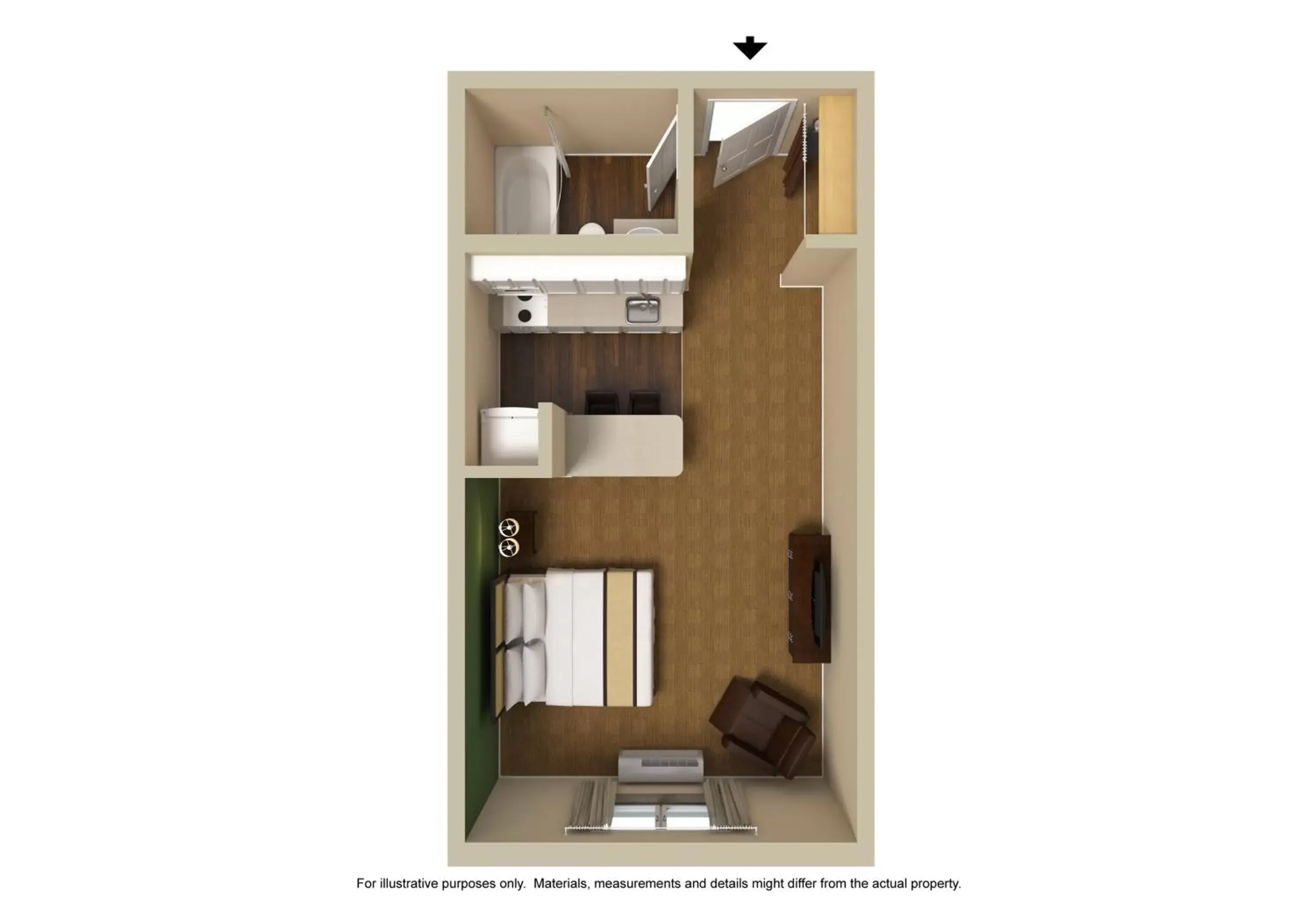 Floor Plan in Extended Stay America Suites - Akron - Copley - East