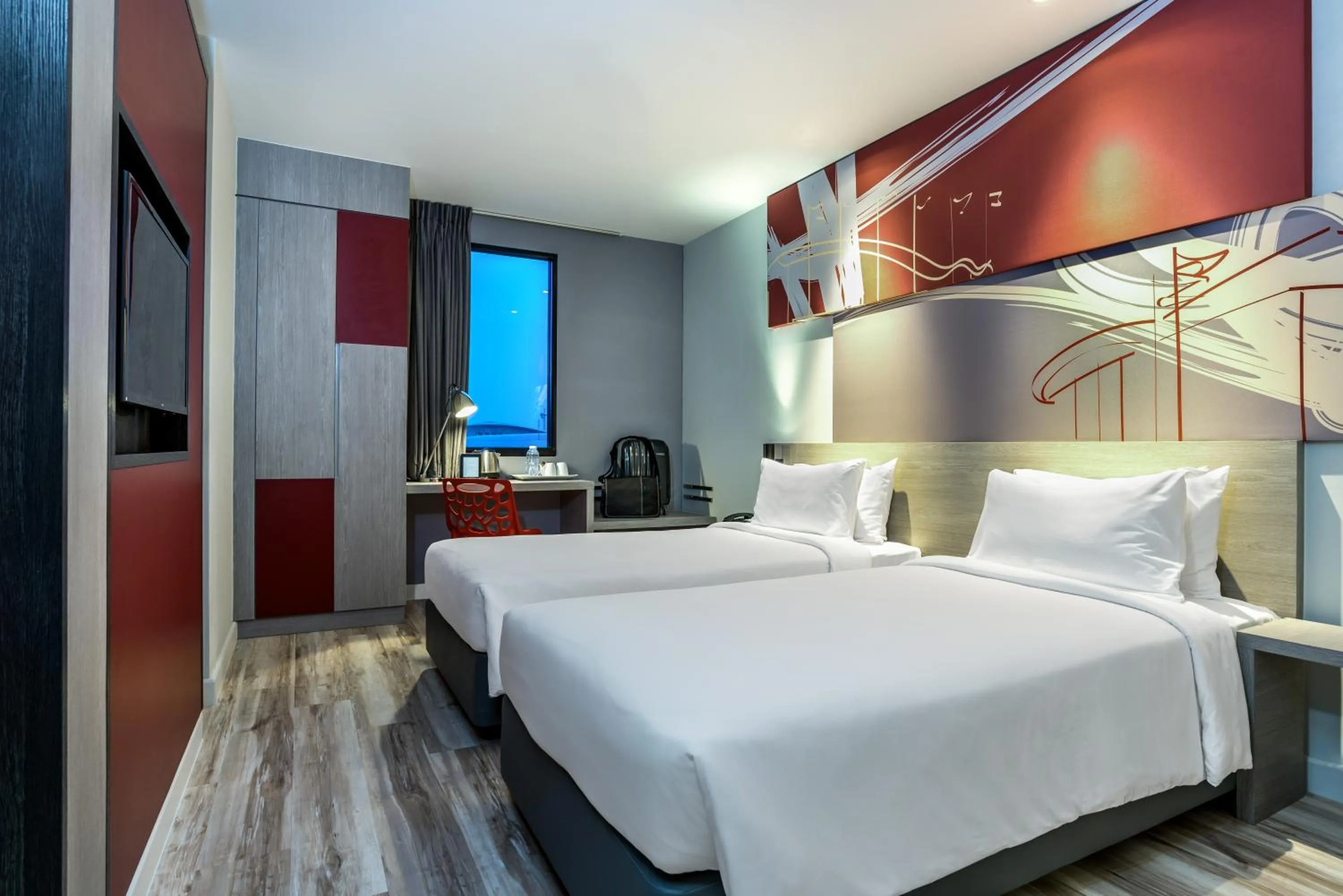 Bedroom, Bed in ibis Bangkok IMPACT