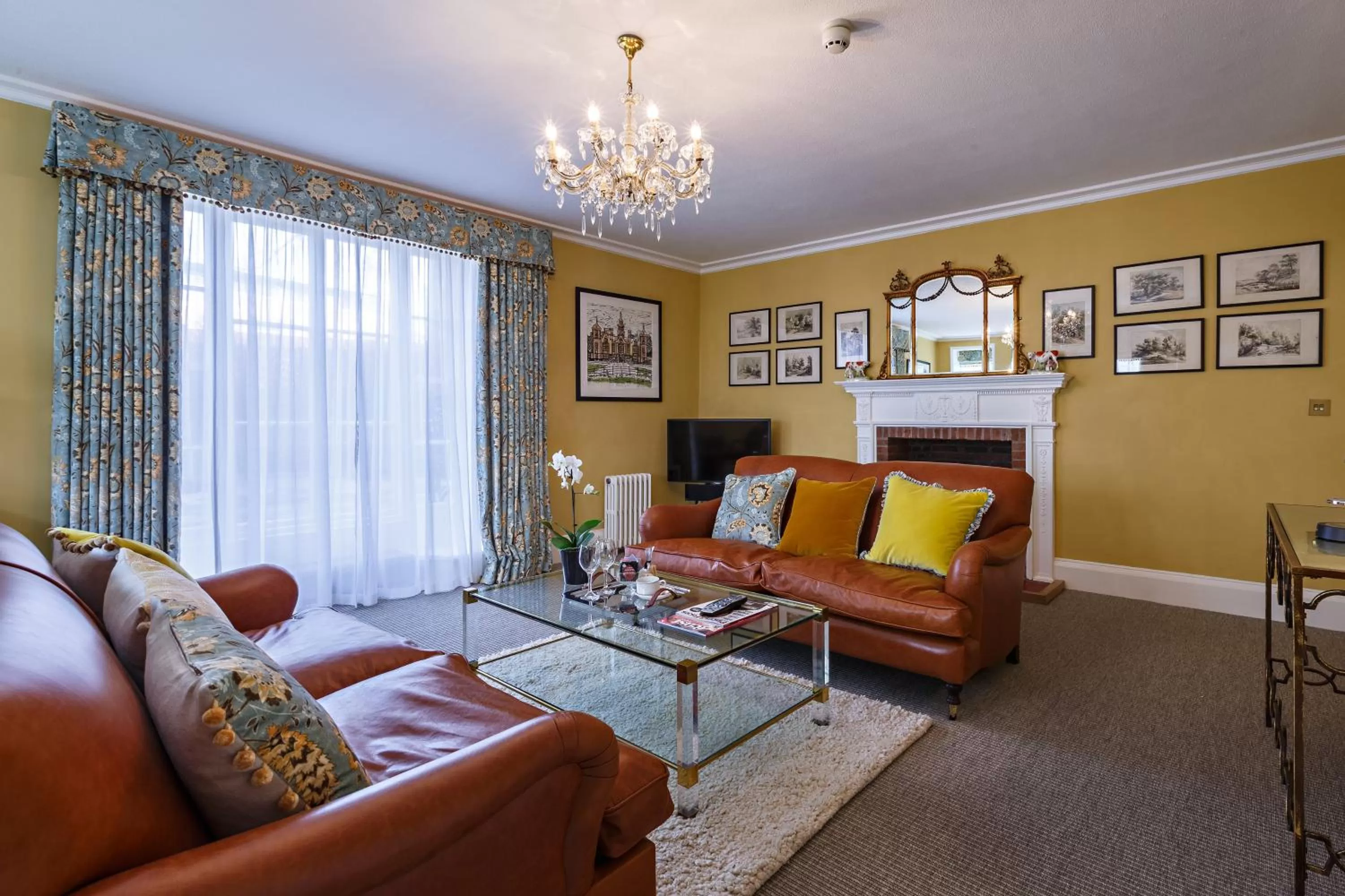 Living room in The Assembly House in central Norwich