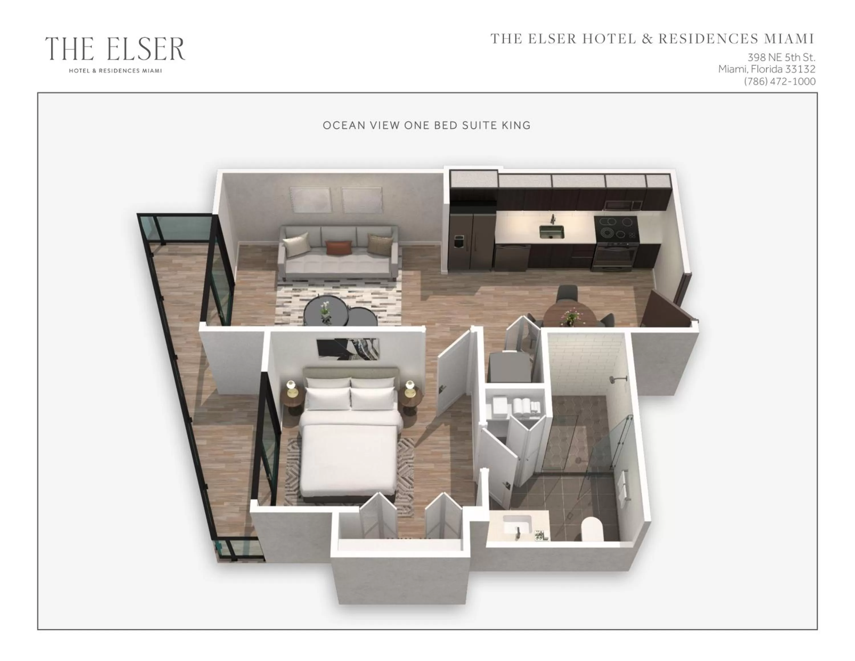 Floor plan in The Elser Hotel Miami - An All-Suite Hotel