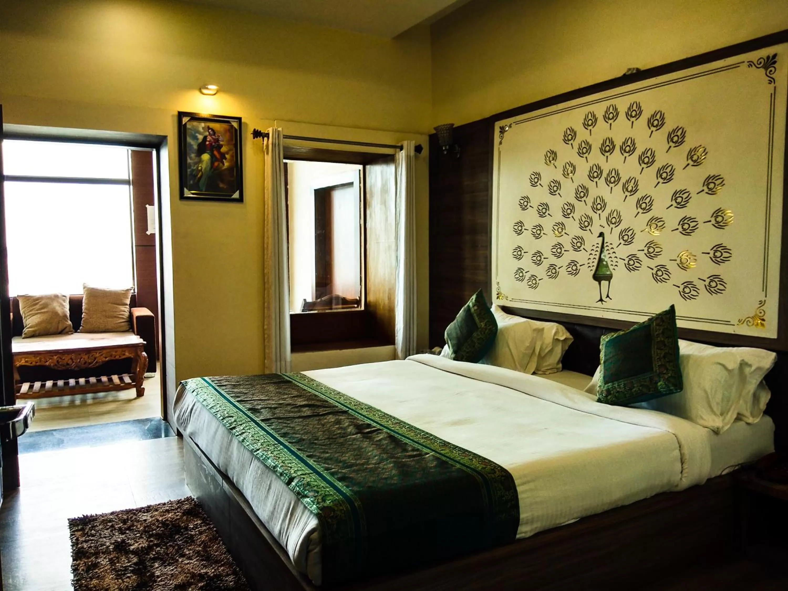 Bedroom, Bed in Dwivedi Hotels Sri Omkar Palace