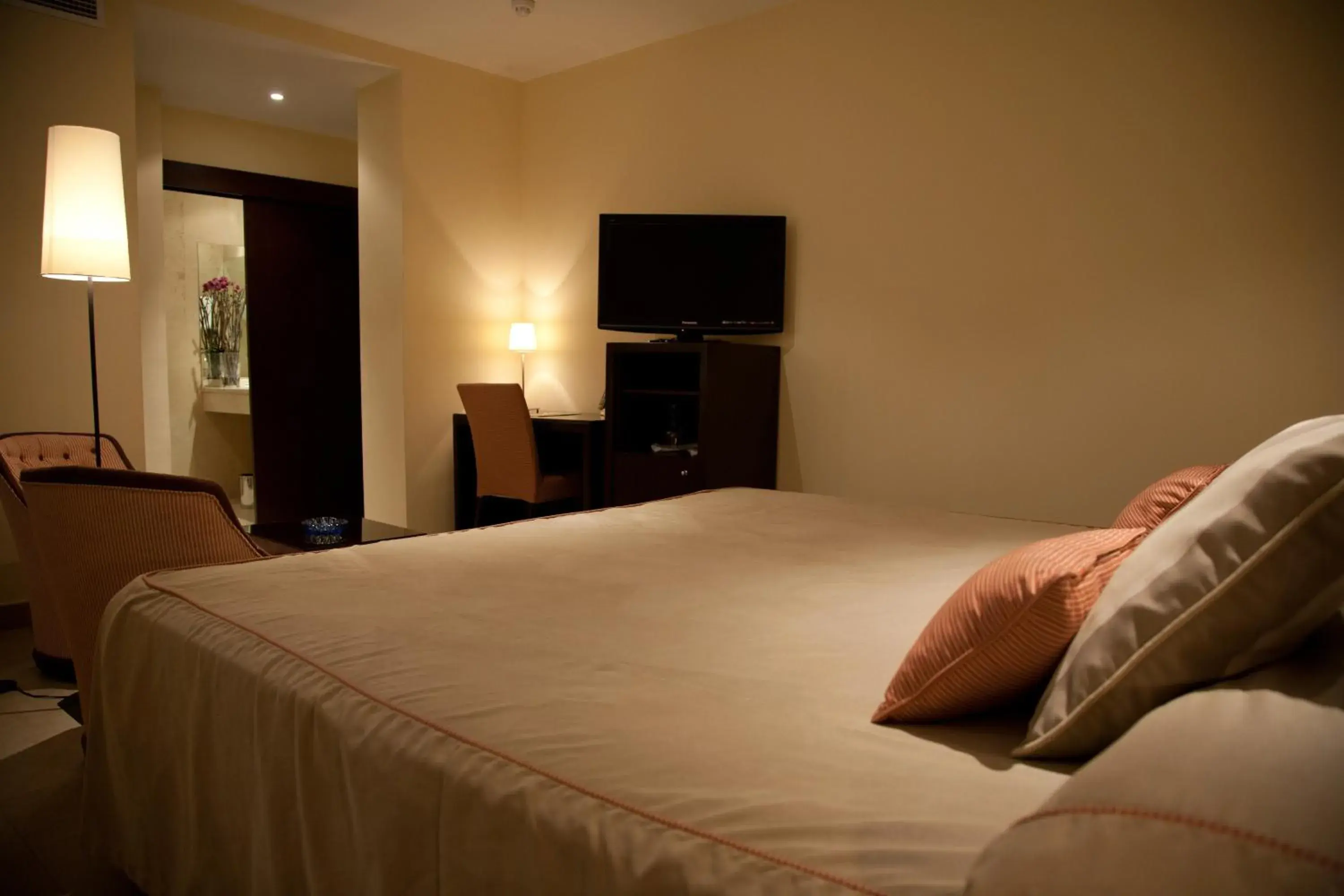 Communal lounge/ TV room, Bed in Hotel El Mesón Communal lounge/ TV room, Bed in Hotel El Mesón