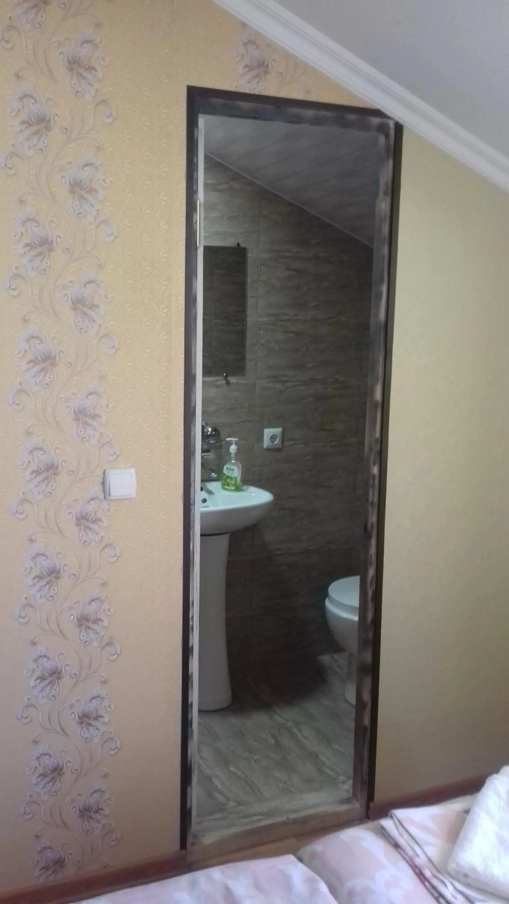 Bathroom, Bed in Martvili Newhotel