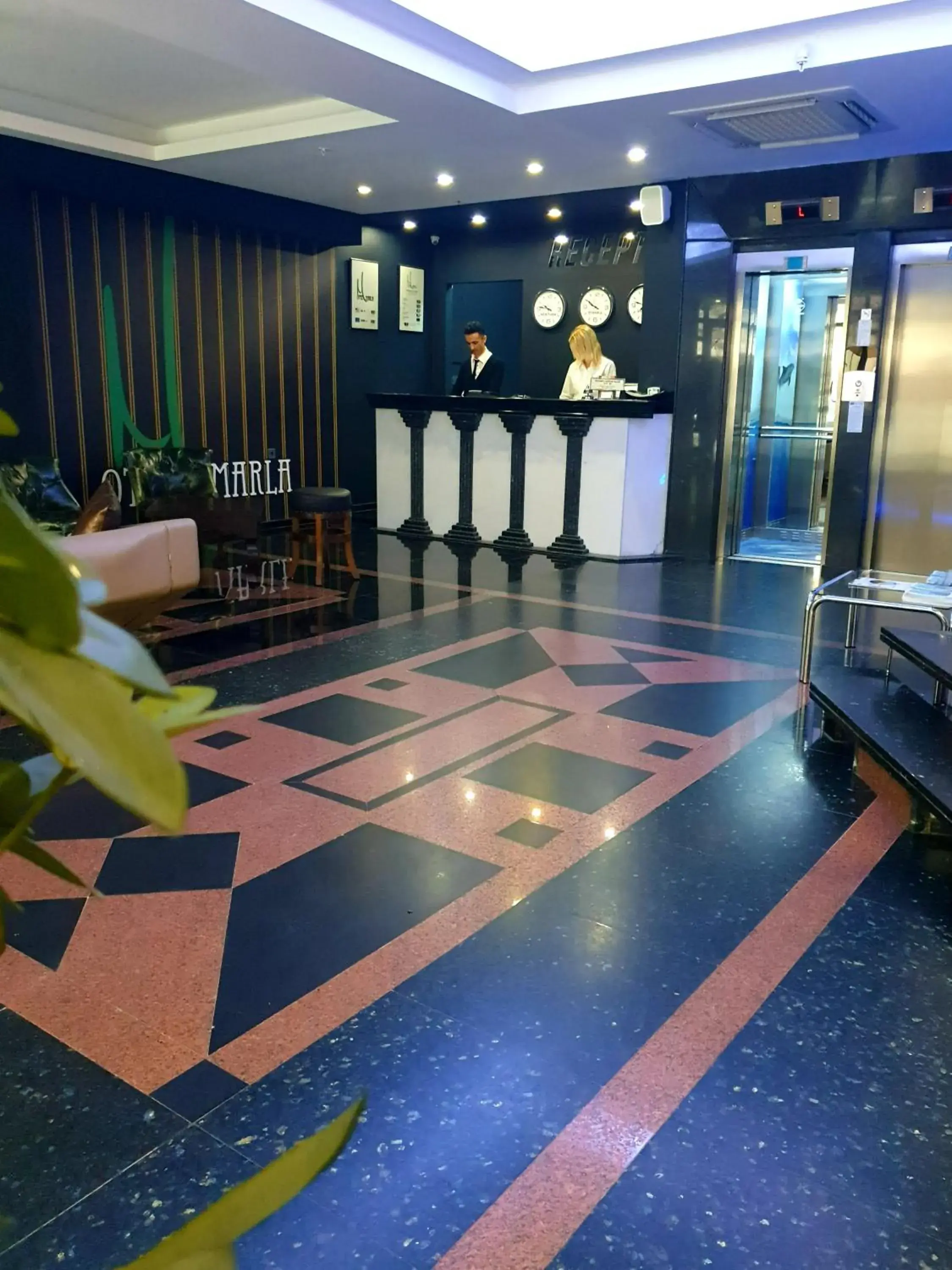 Lobby or reception in Hotel Marla