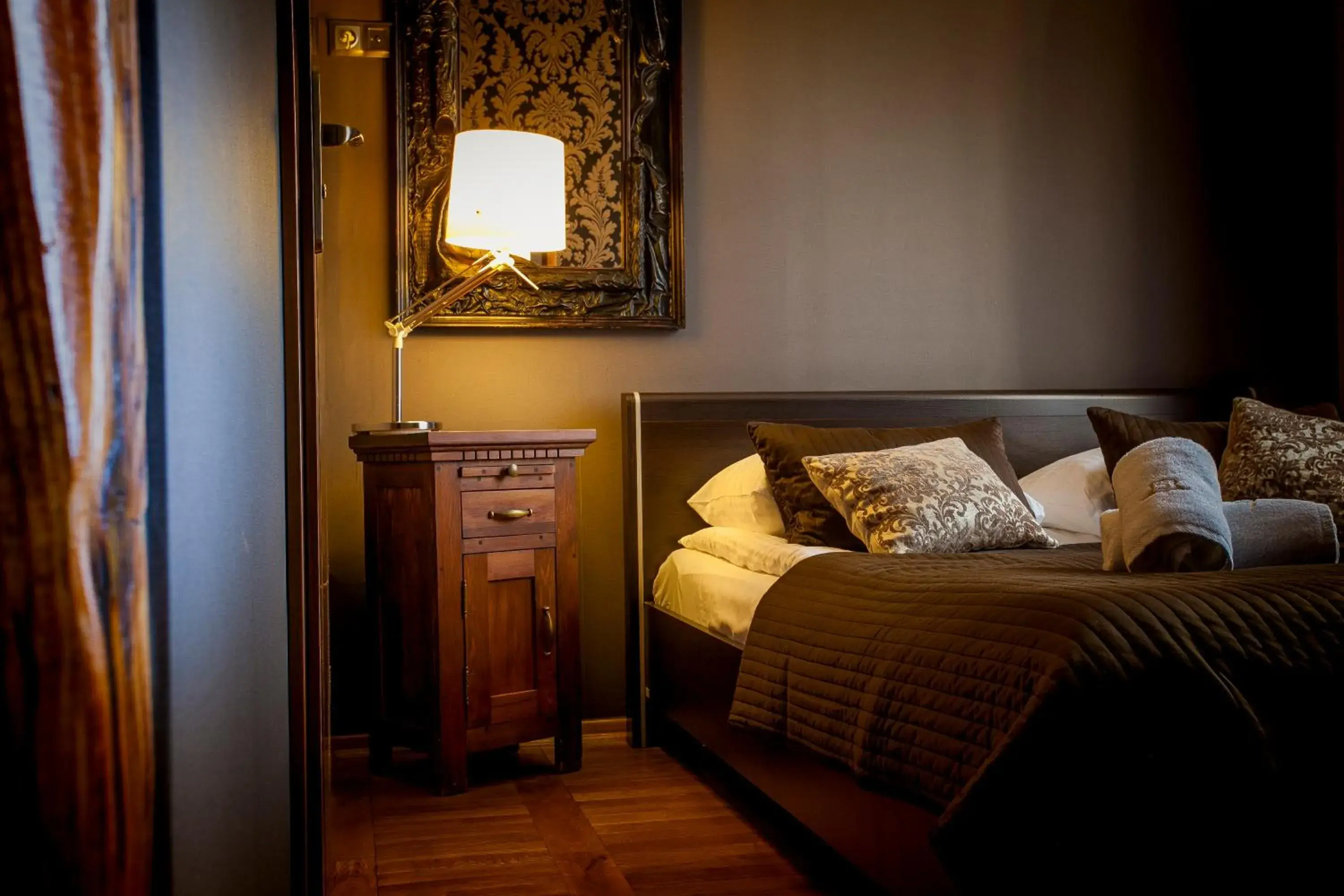 Bed in Aparthotel Oberża Bed in Aparthotel Oberża