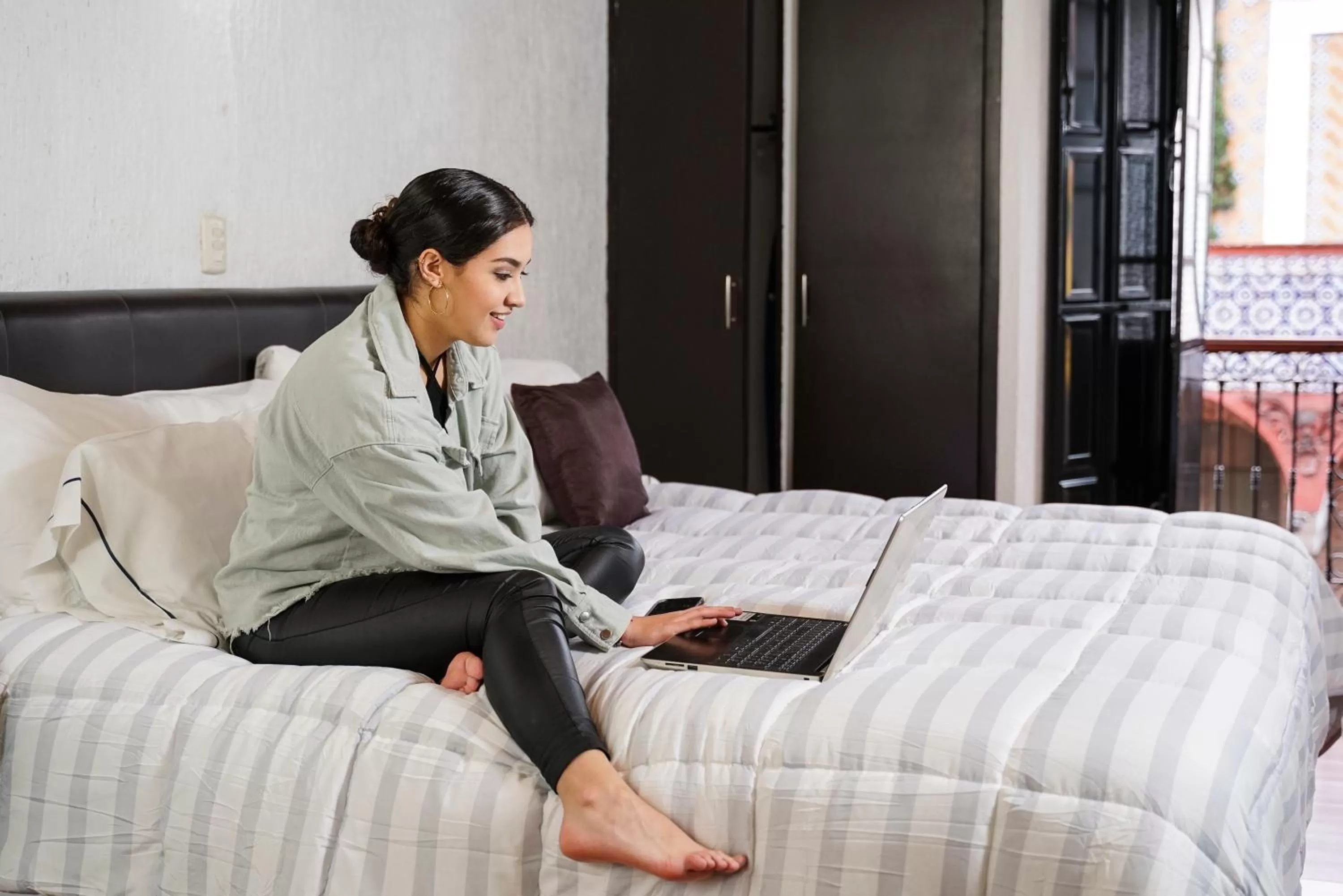 Bed in Hotel Central Teziutlan