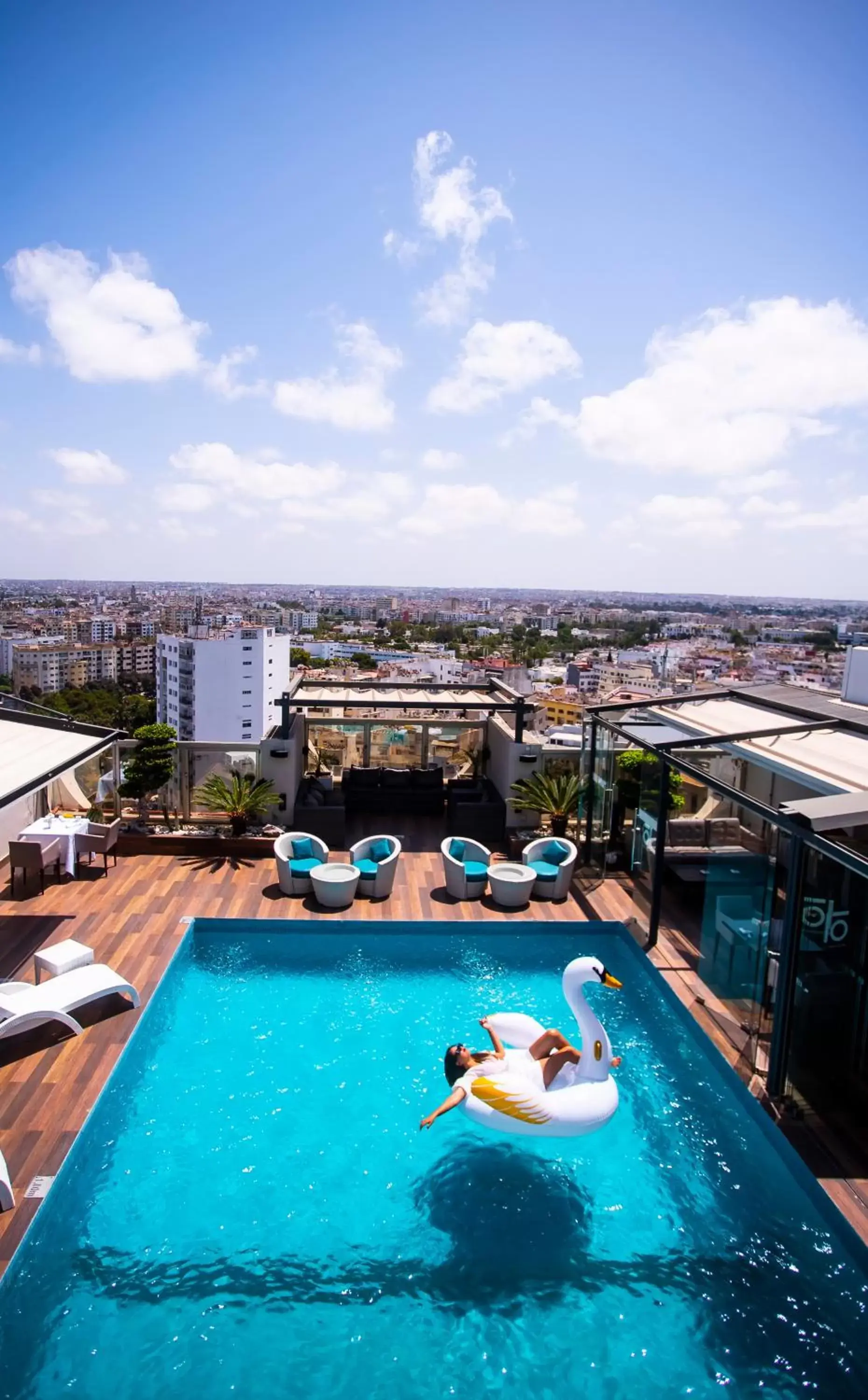 Swimming pool, Pool View in Mövenpick Hotel Casablanca