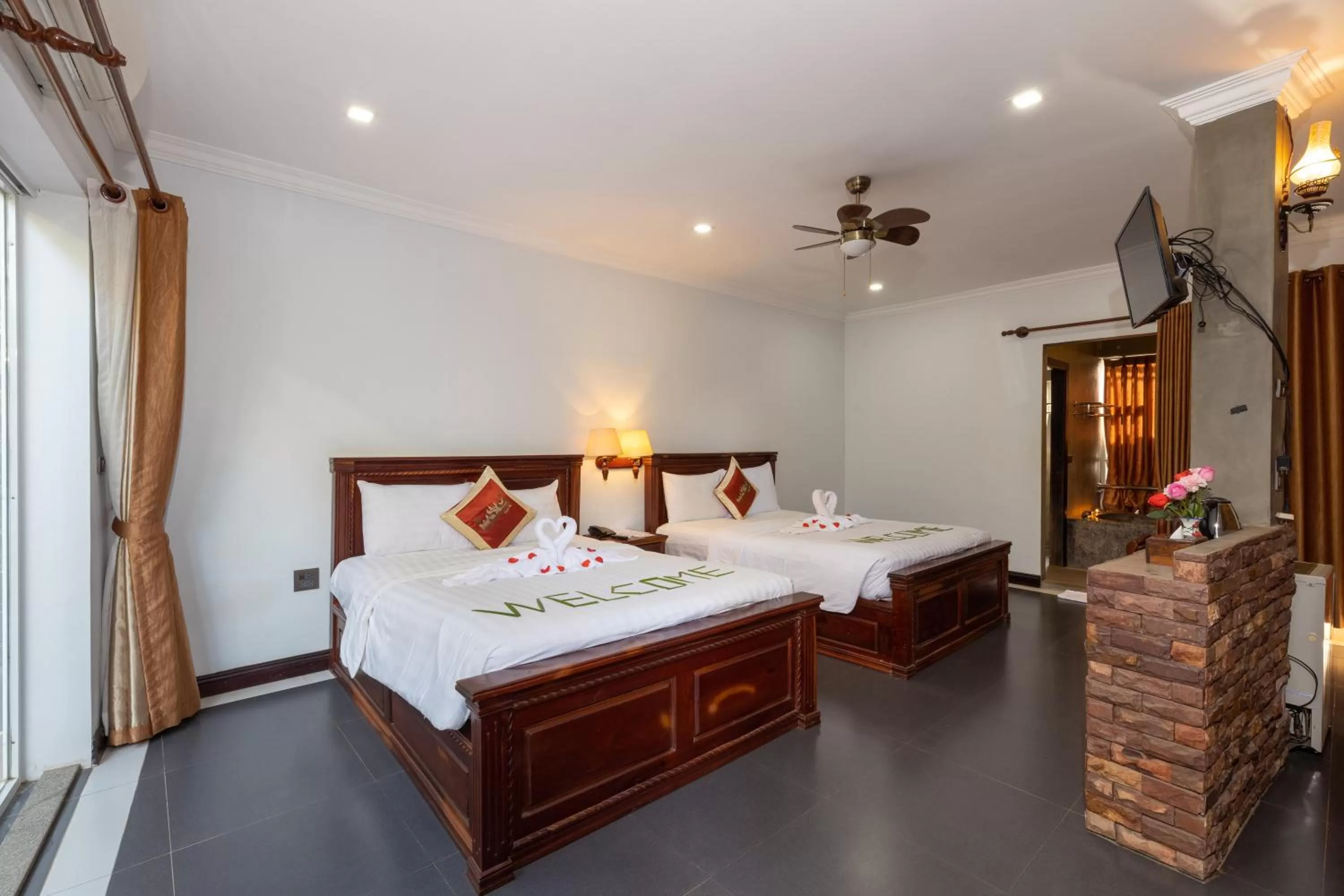 View (from property/room), Bed in The Five Senses Boutique Hotel