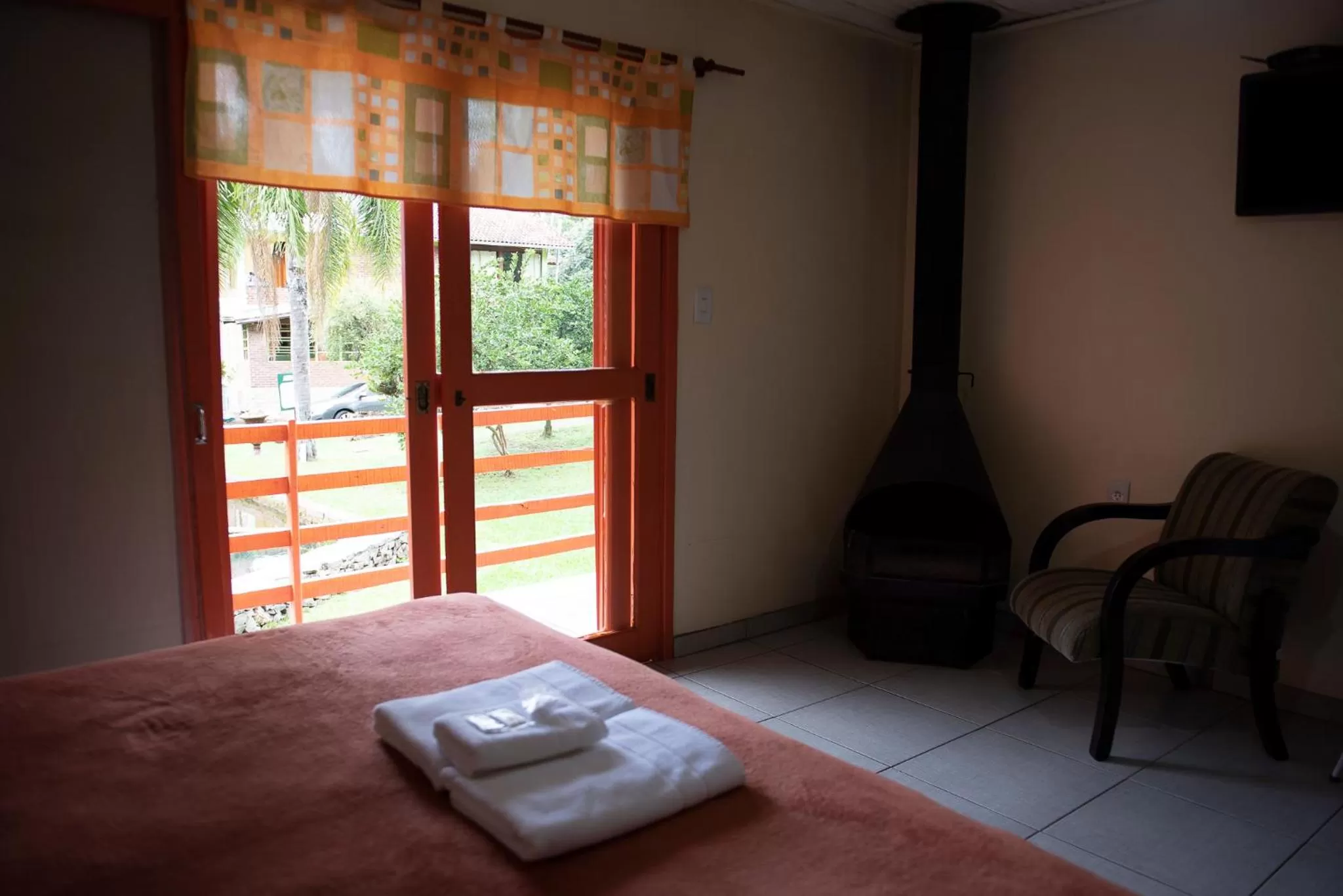 Bed in Pousada da Chacara