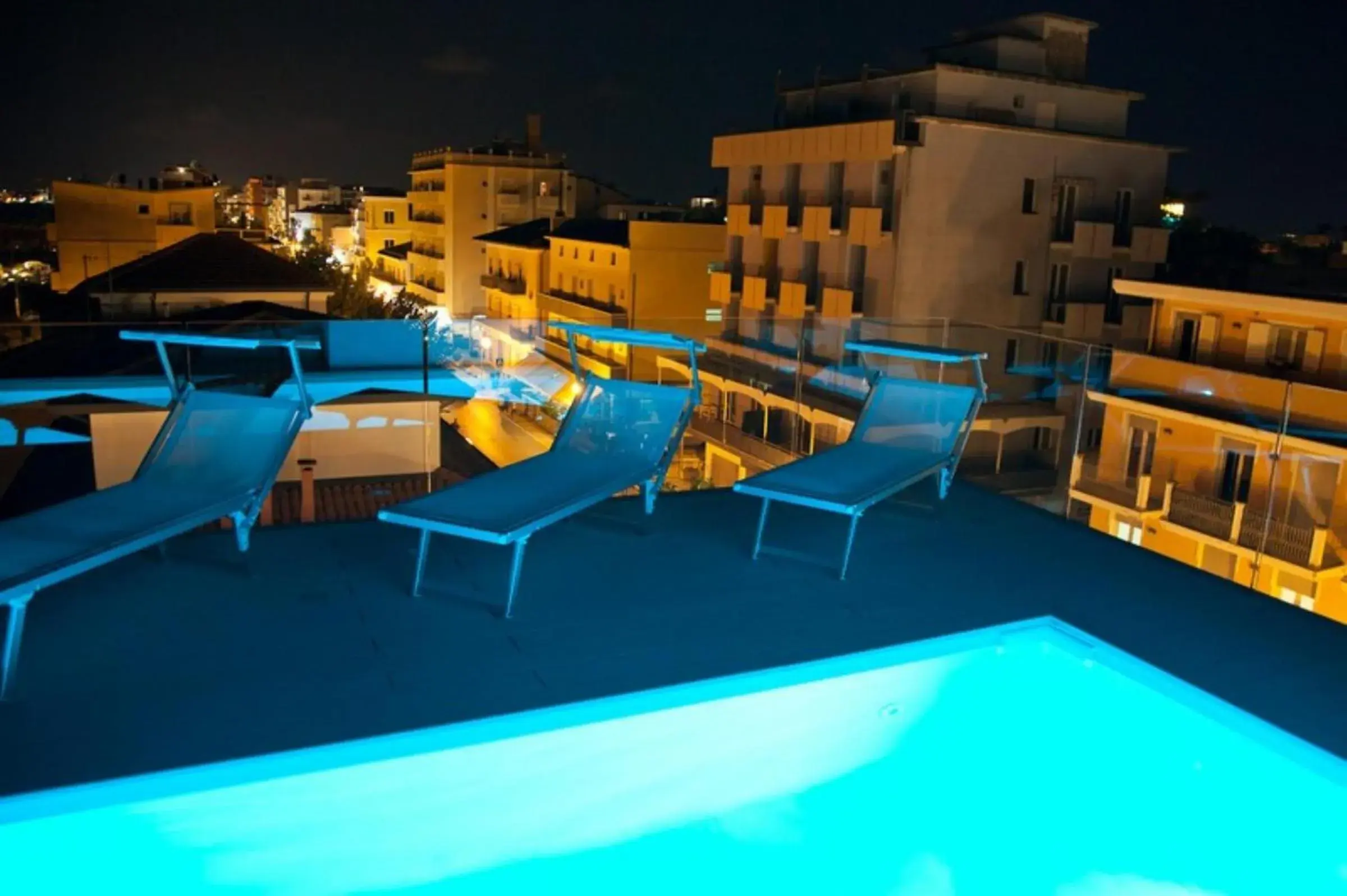 Night, Swimming Pool in Hotel Madalù