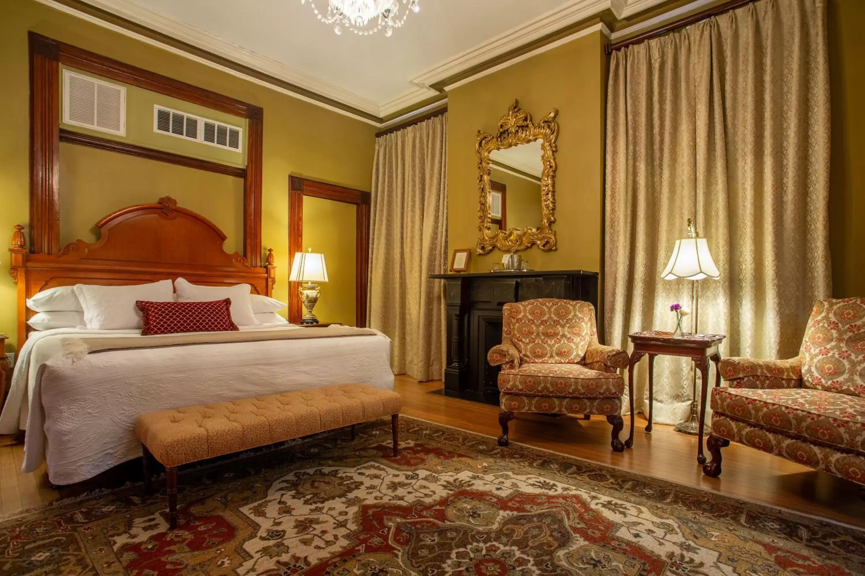 Photo of the whole room, Bed in Kehoe House, Historic Inns of Savannah Collection