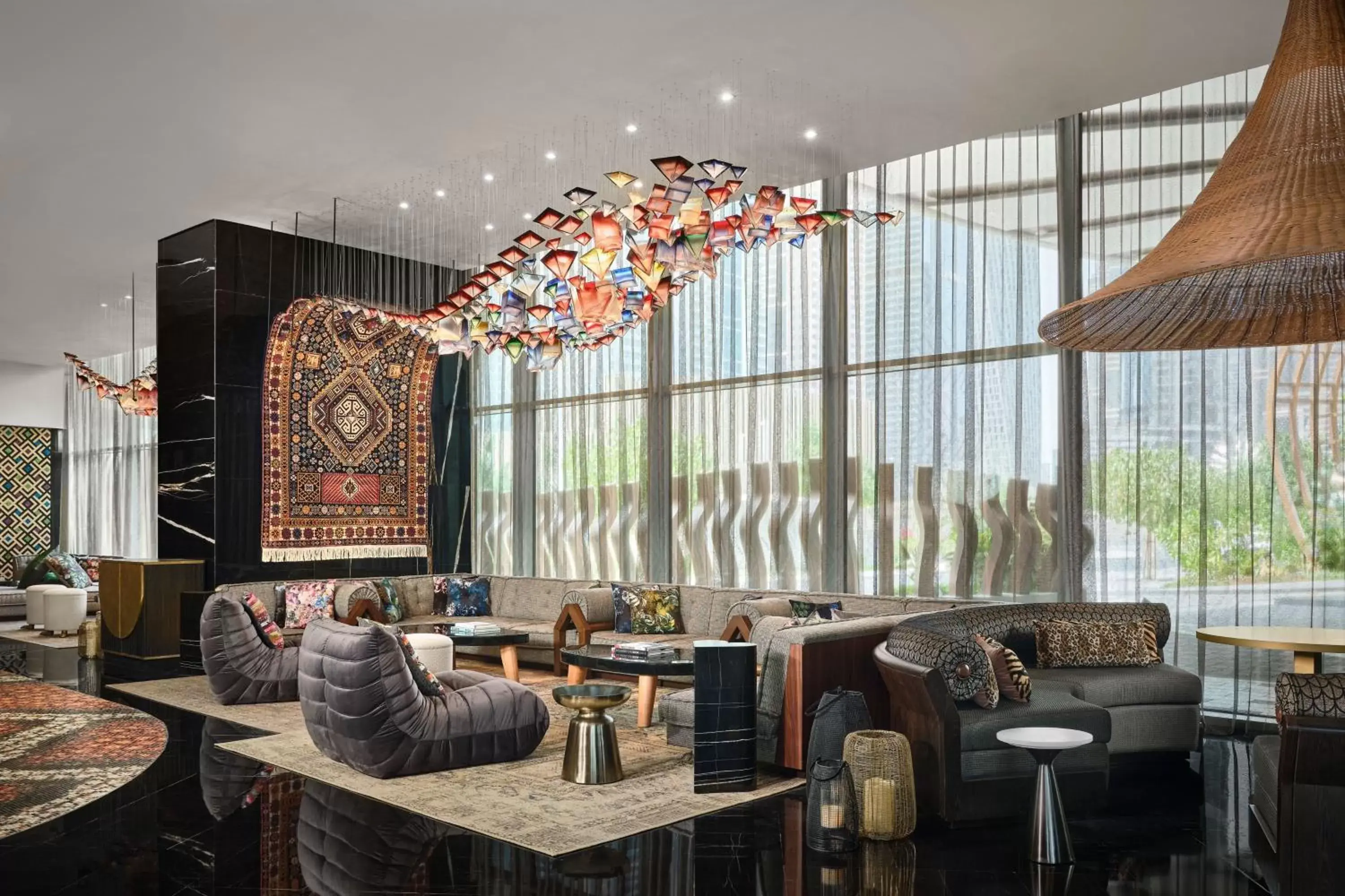 Lobby or reception, Lounge/Bar in W Dubai - Mina Seyahi, Adults Only