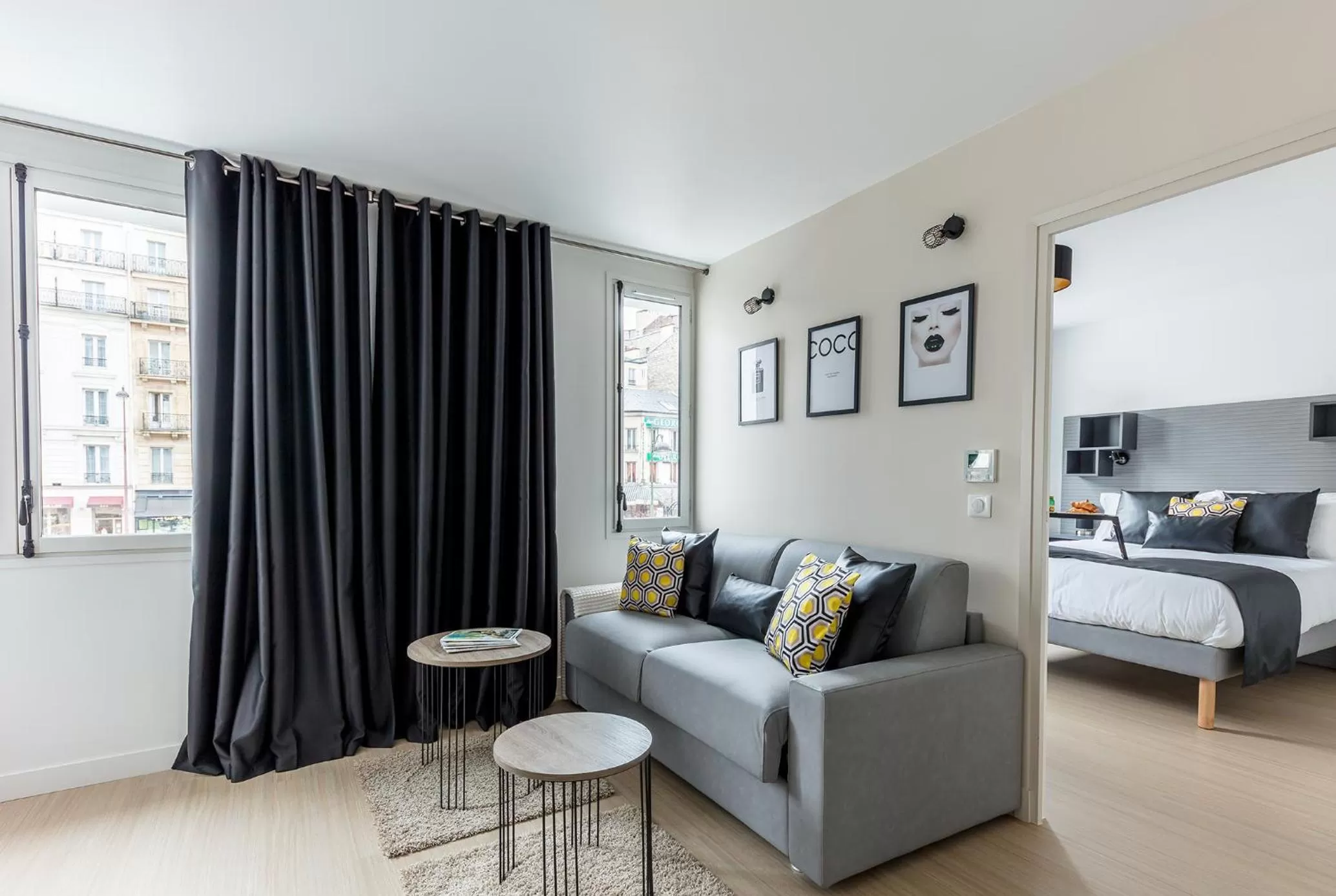 Living room, Bed in Résidence Palais Étoile